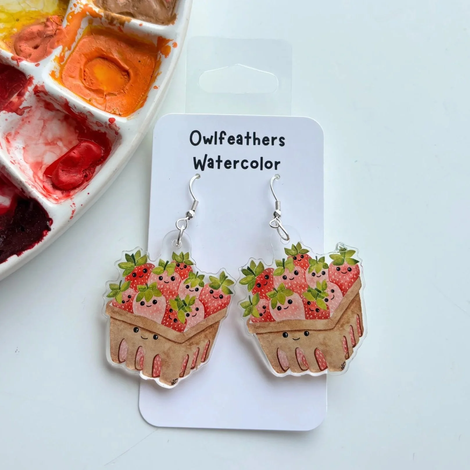 Strawberry Basket Earrings
