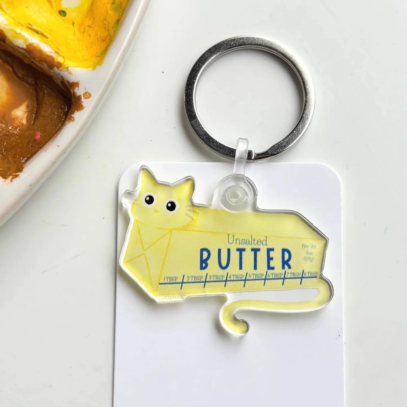 Cat Butter Stick Keychain