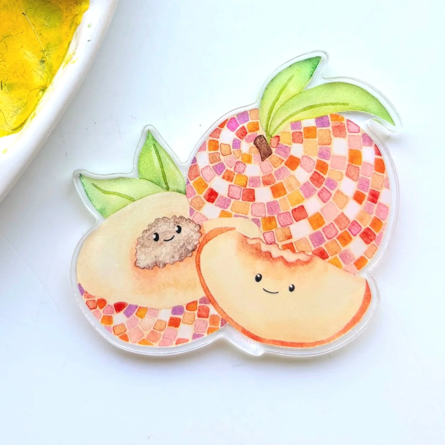 Disco Peach Acrylic Magnet