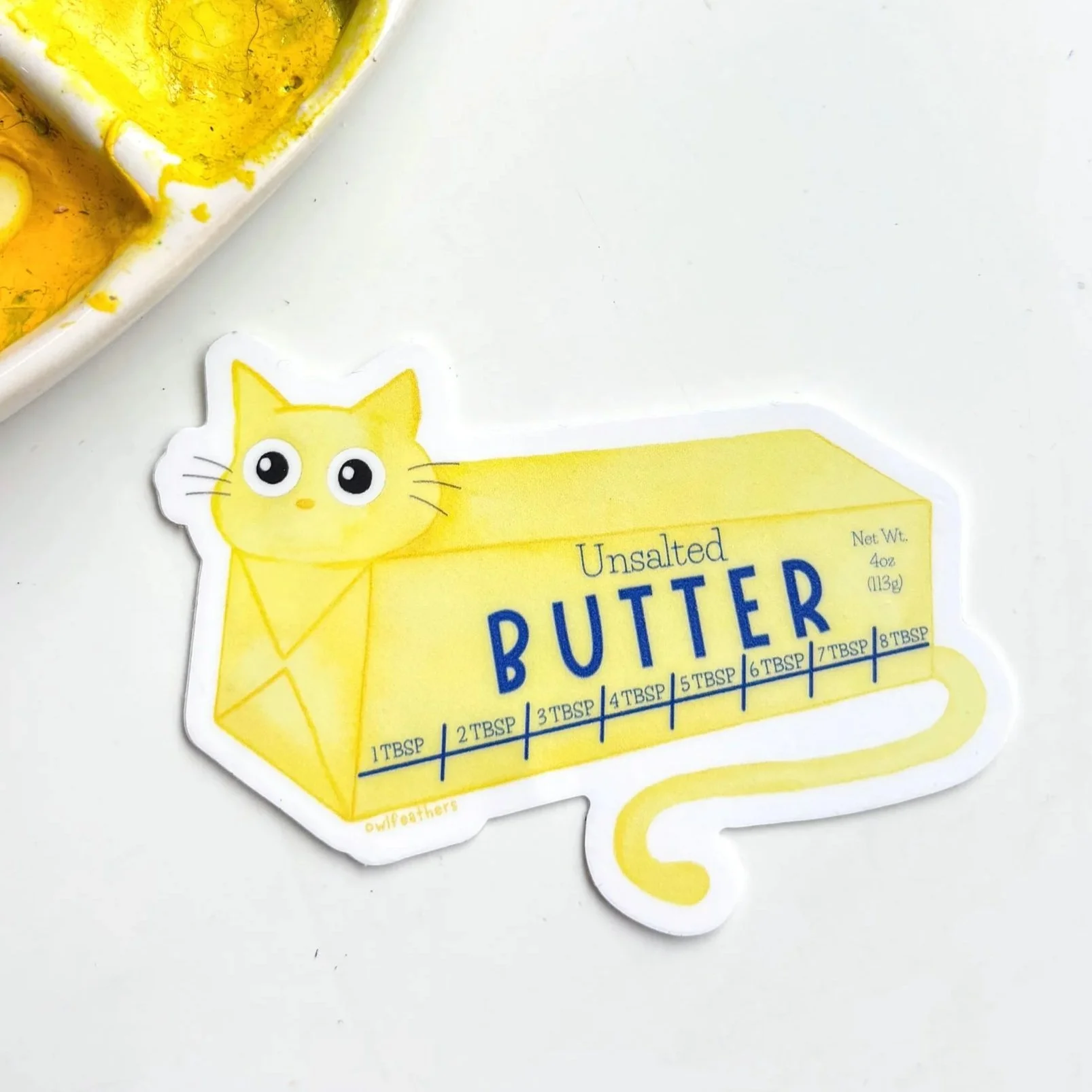 Cat Butter Stick Sticker