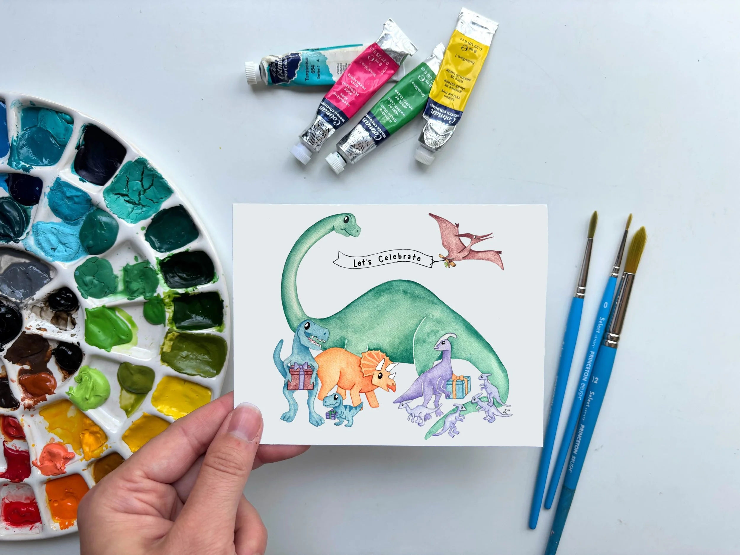 Dinosaur Celebration Greeting Card