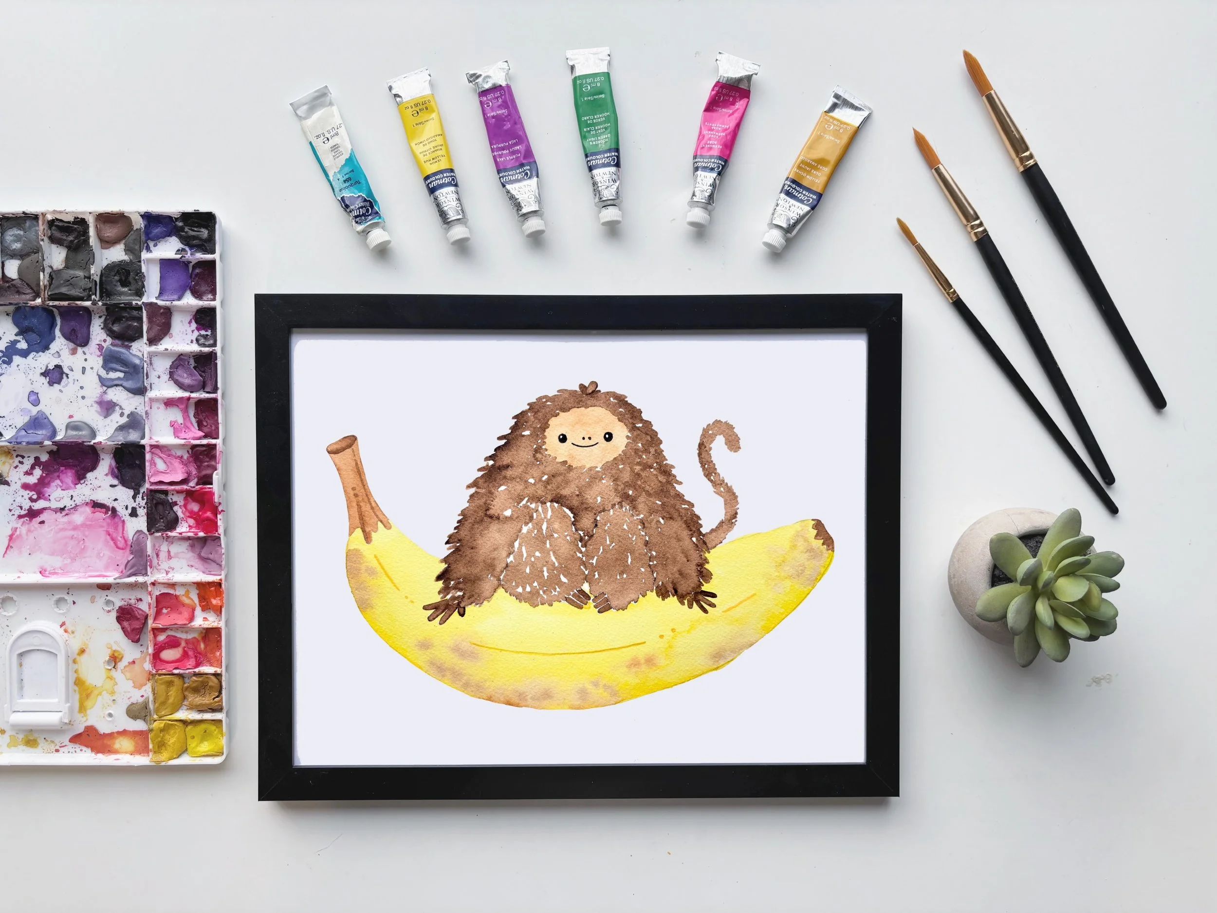 Monkey Banana Print