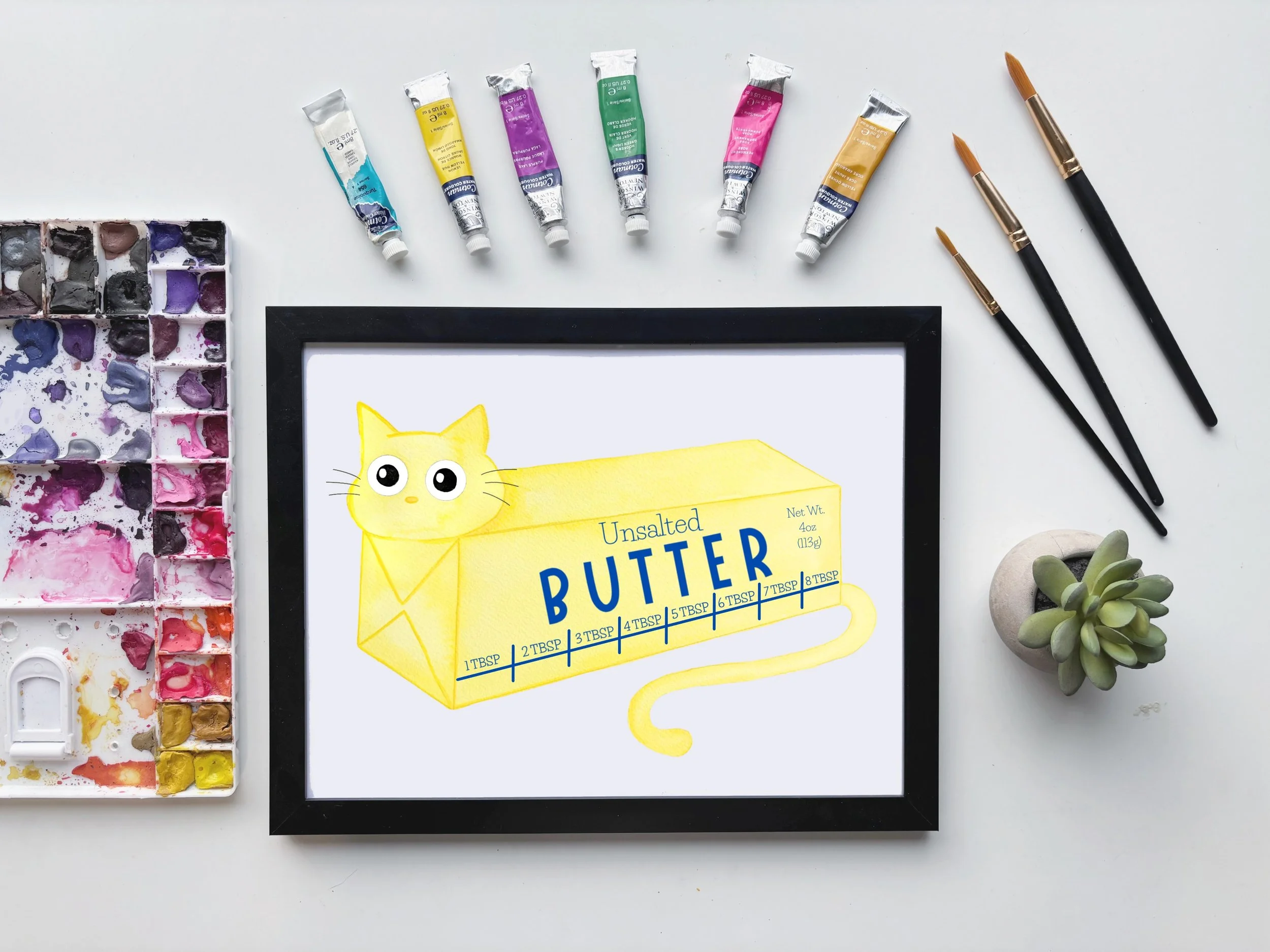 Cat Butter Stick Print