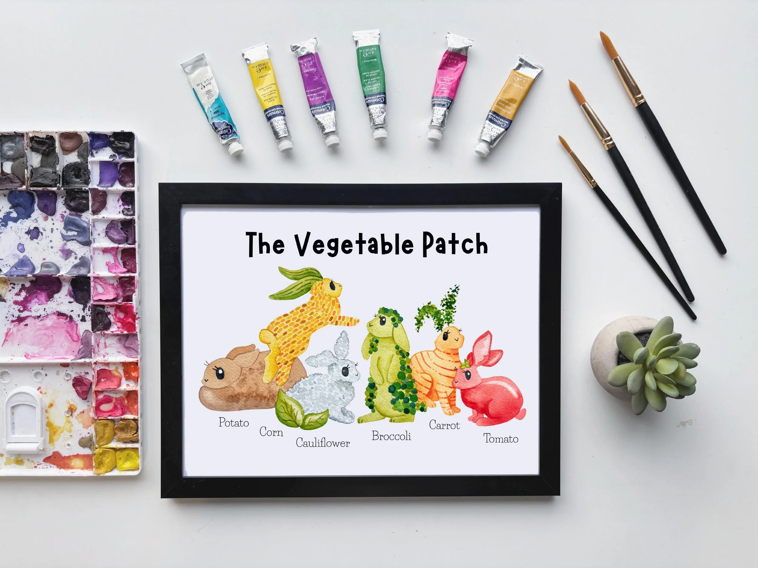 Rabbit Vegetables Print.jpg