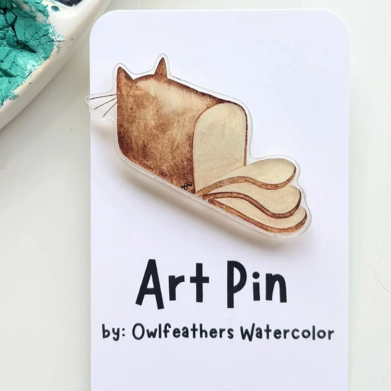 Cat Loaf Bread Pin