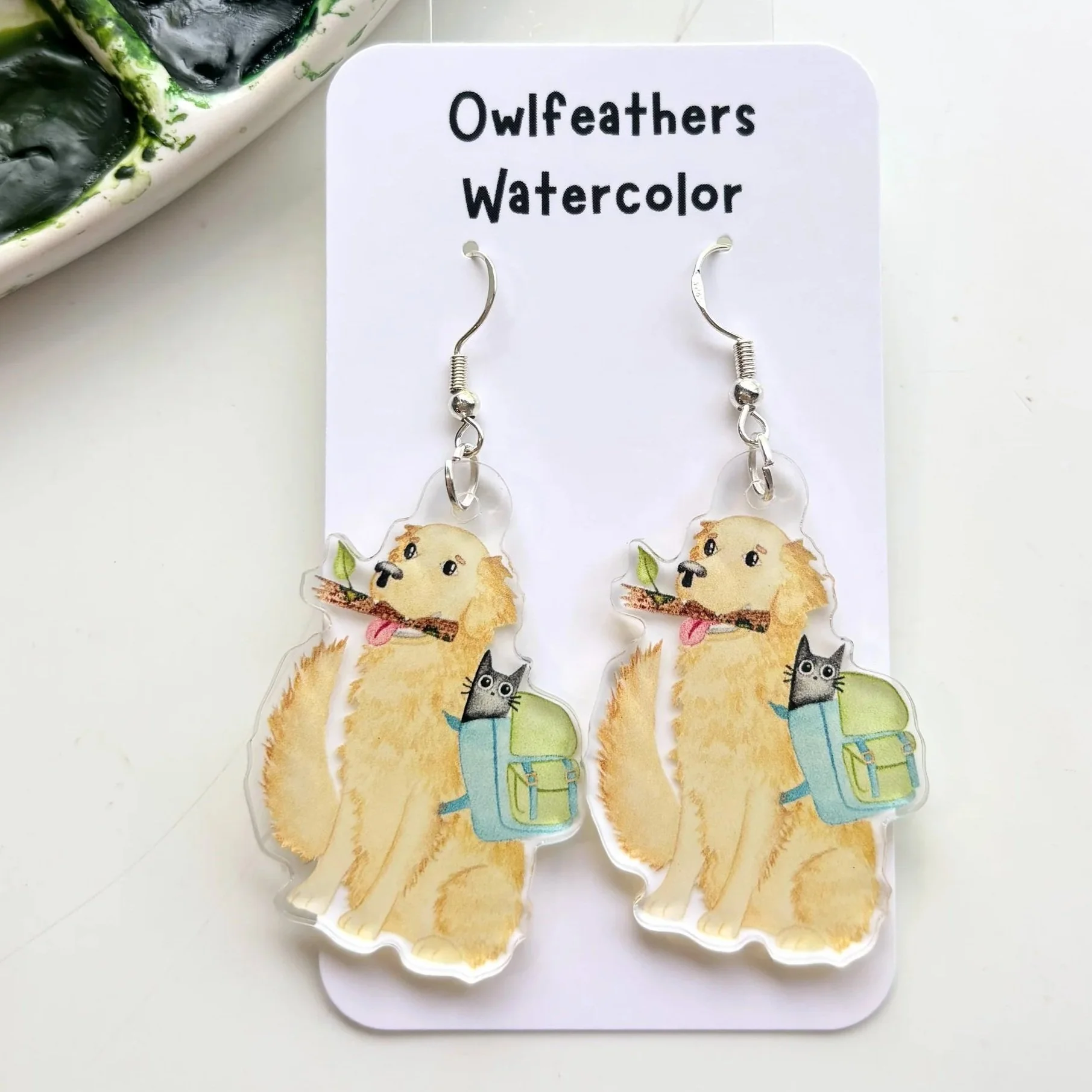Golden Retriever Dog Earrings