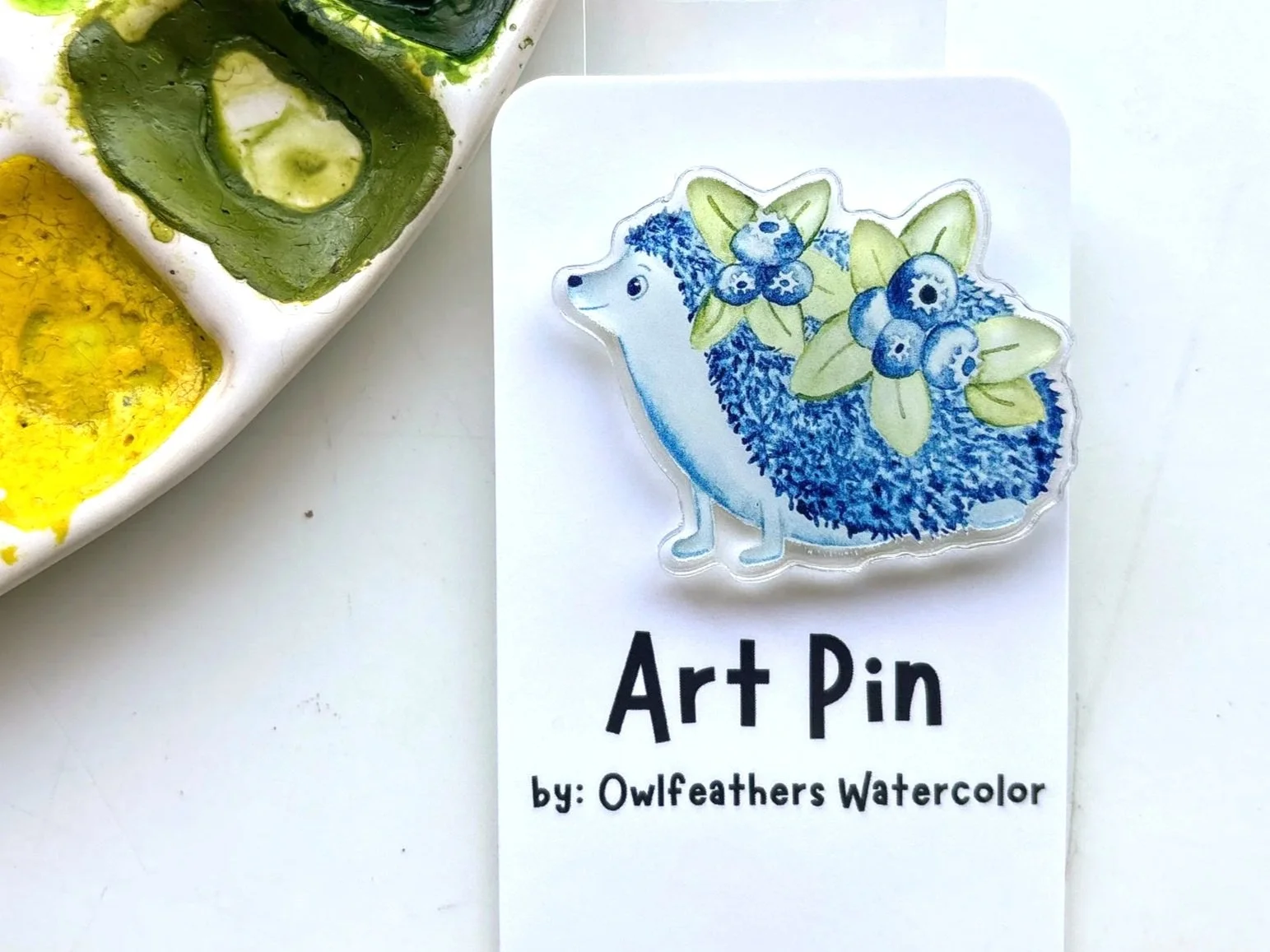Blueberry Hedgehog Pin