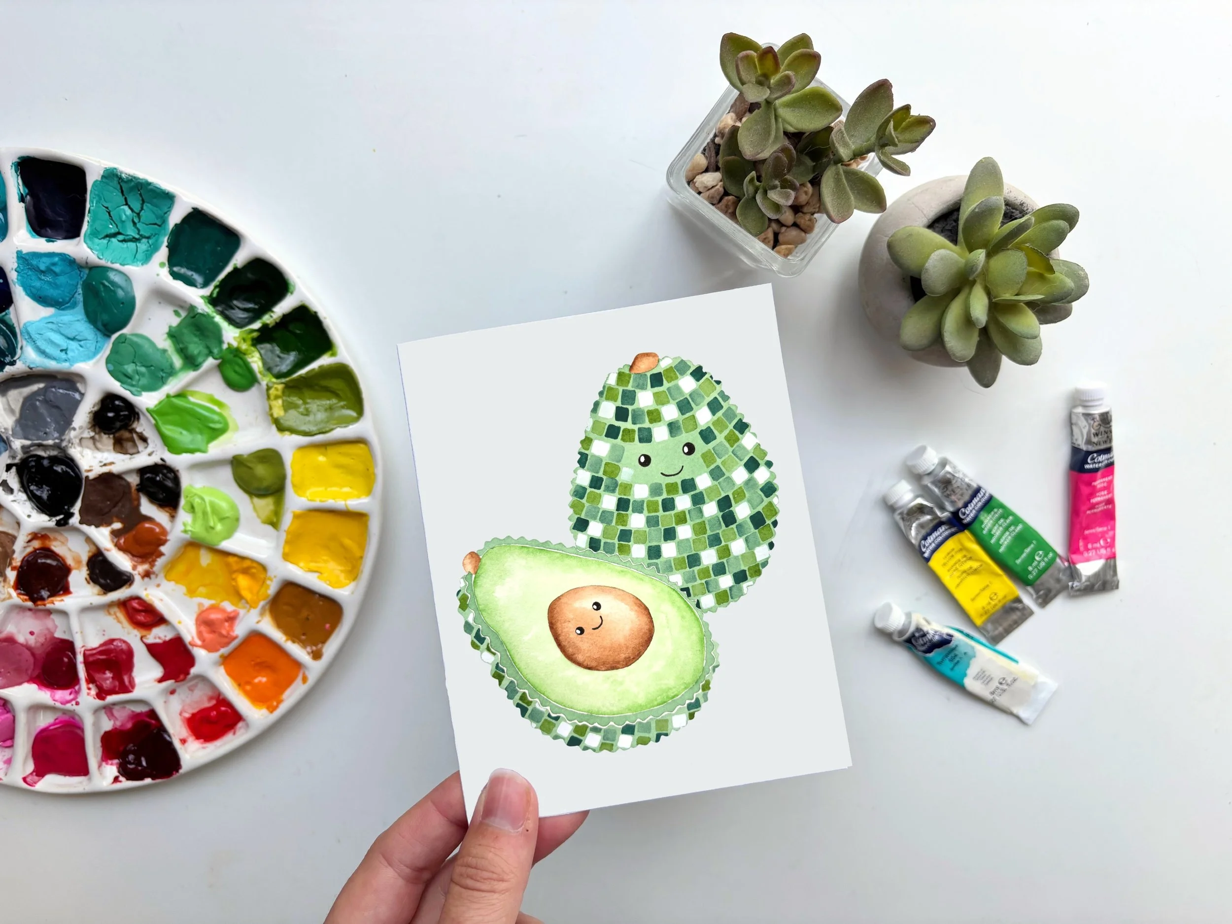 Disco Avocado Greeting Card