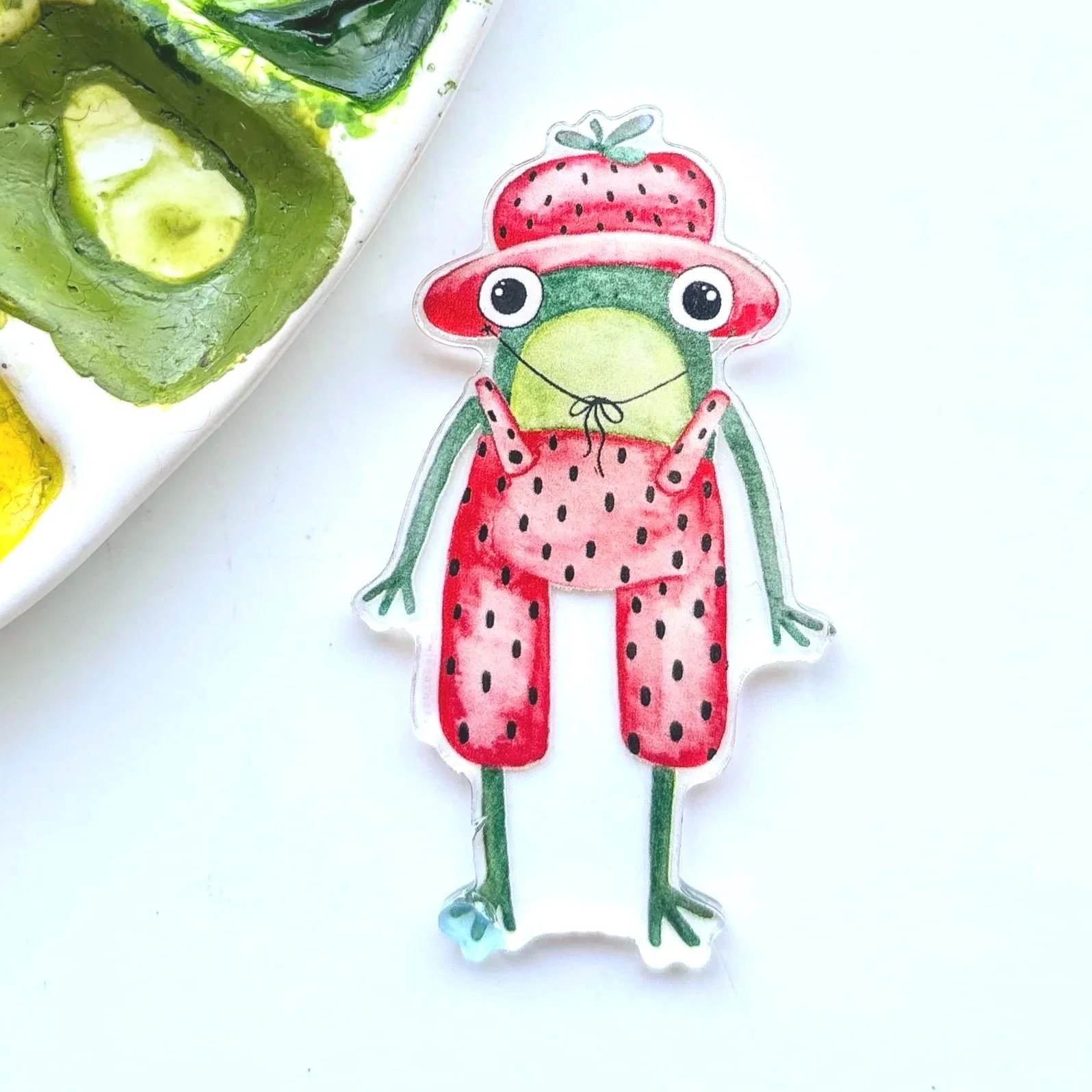 Strawberry Frog Acrylic Magnet