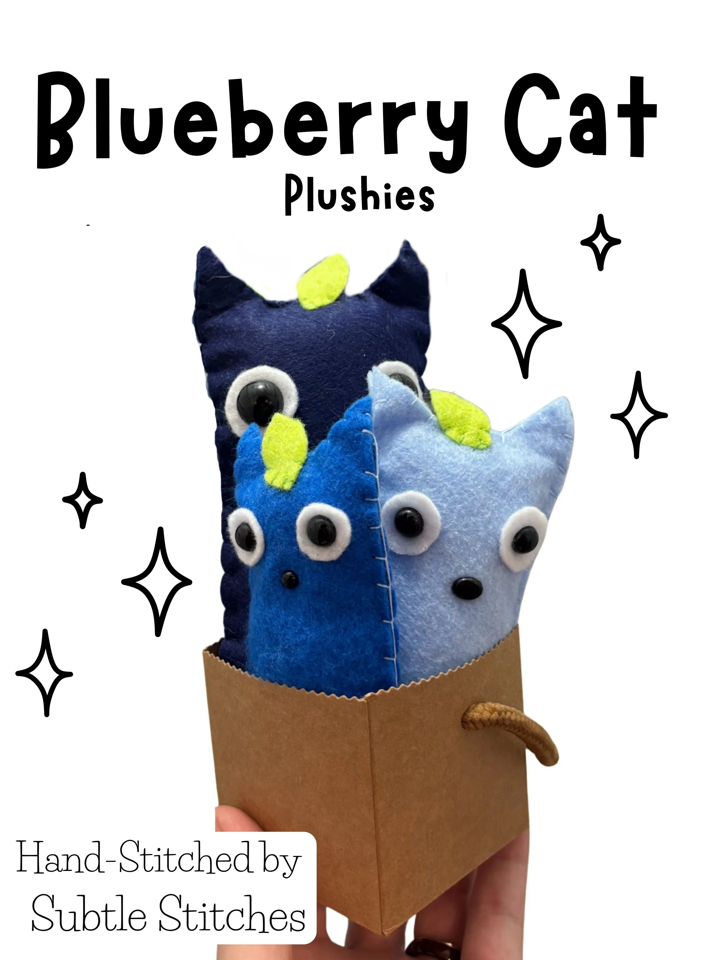Blueberry Cats Plushie