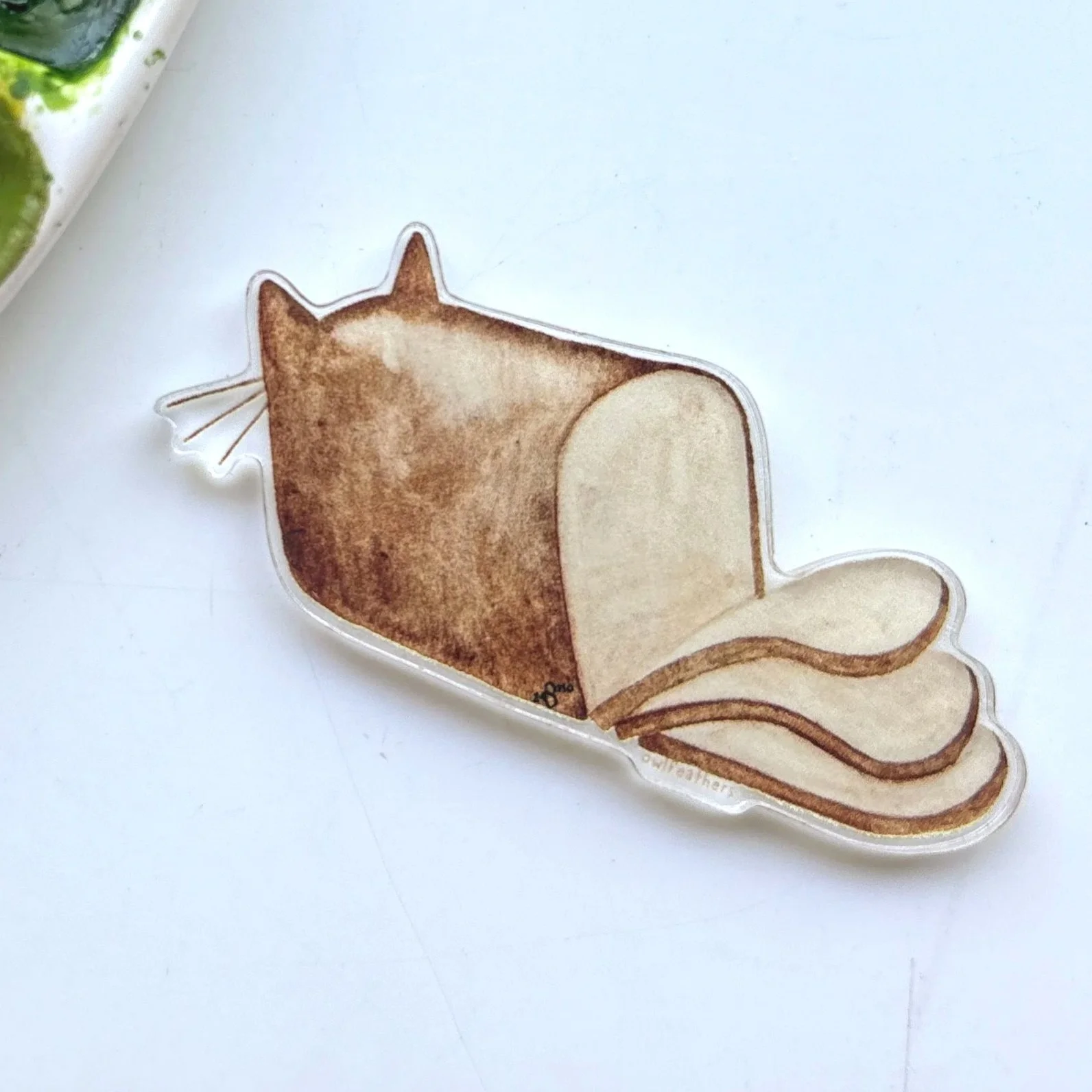 Cat Loaf Acrylic Magnet
