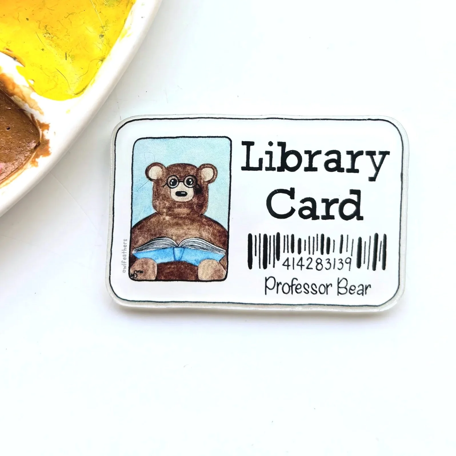 Library Card Acrylic Magnet