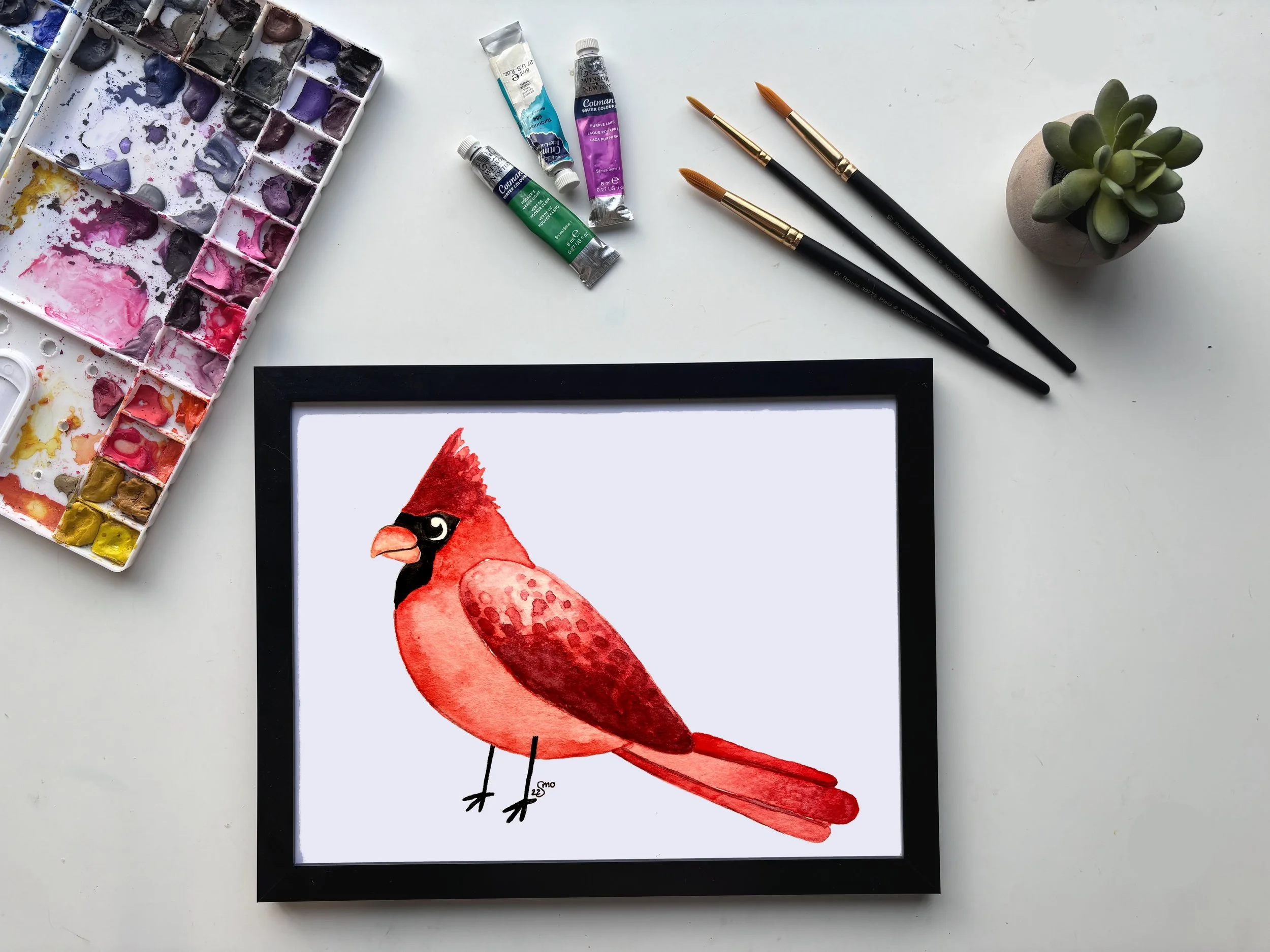 Cardinal Watercolor Print