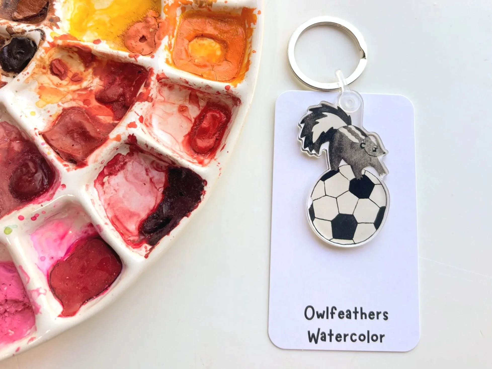 Skunk Soccer Sports Keychain