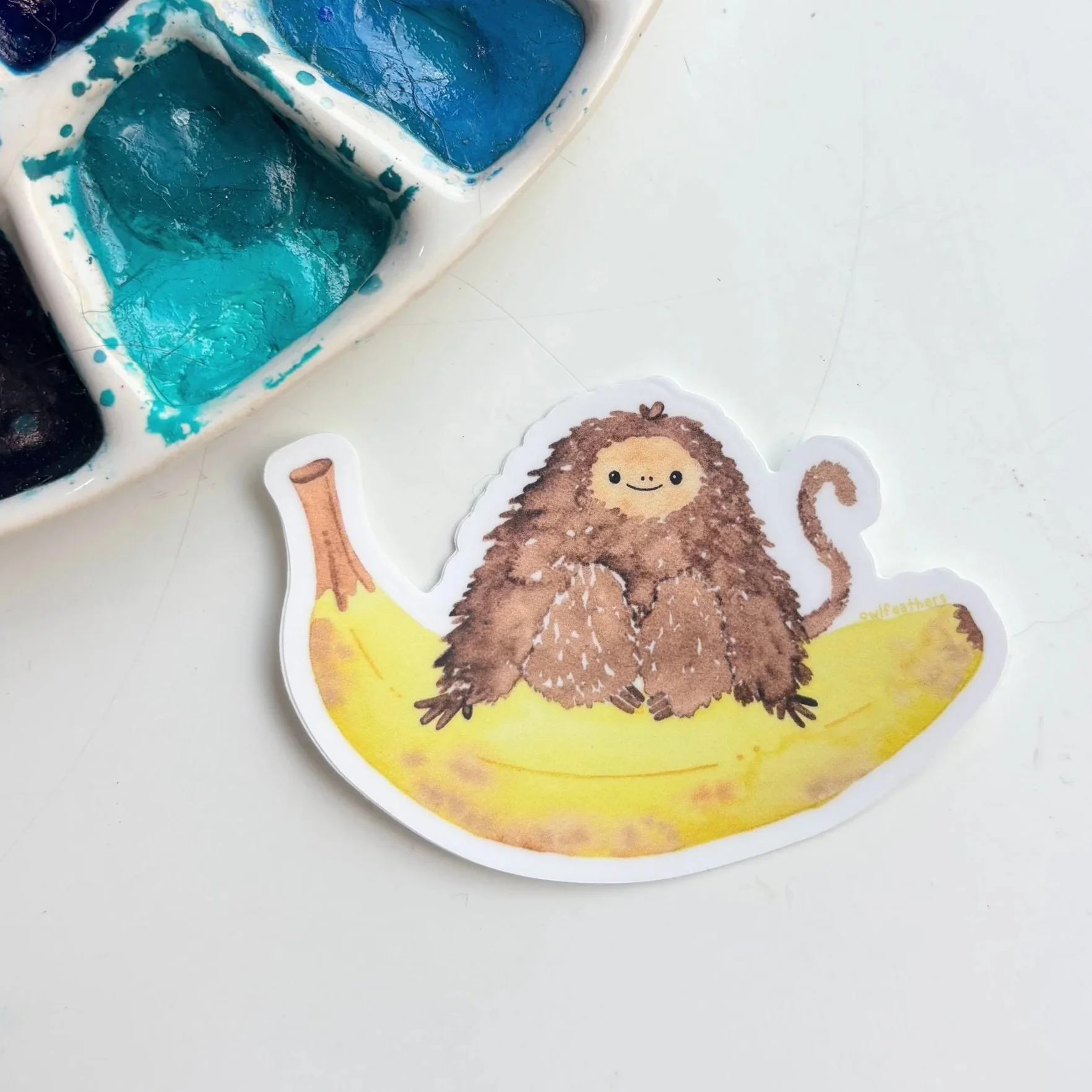 Monkey Banana Sticker