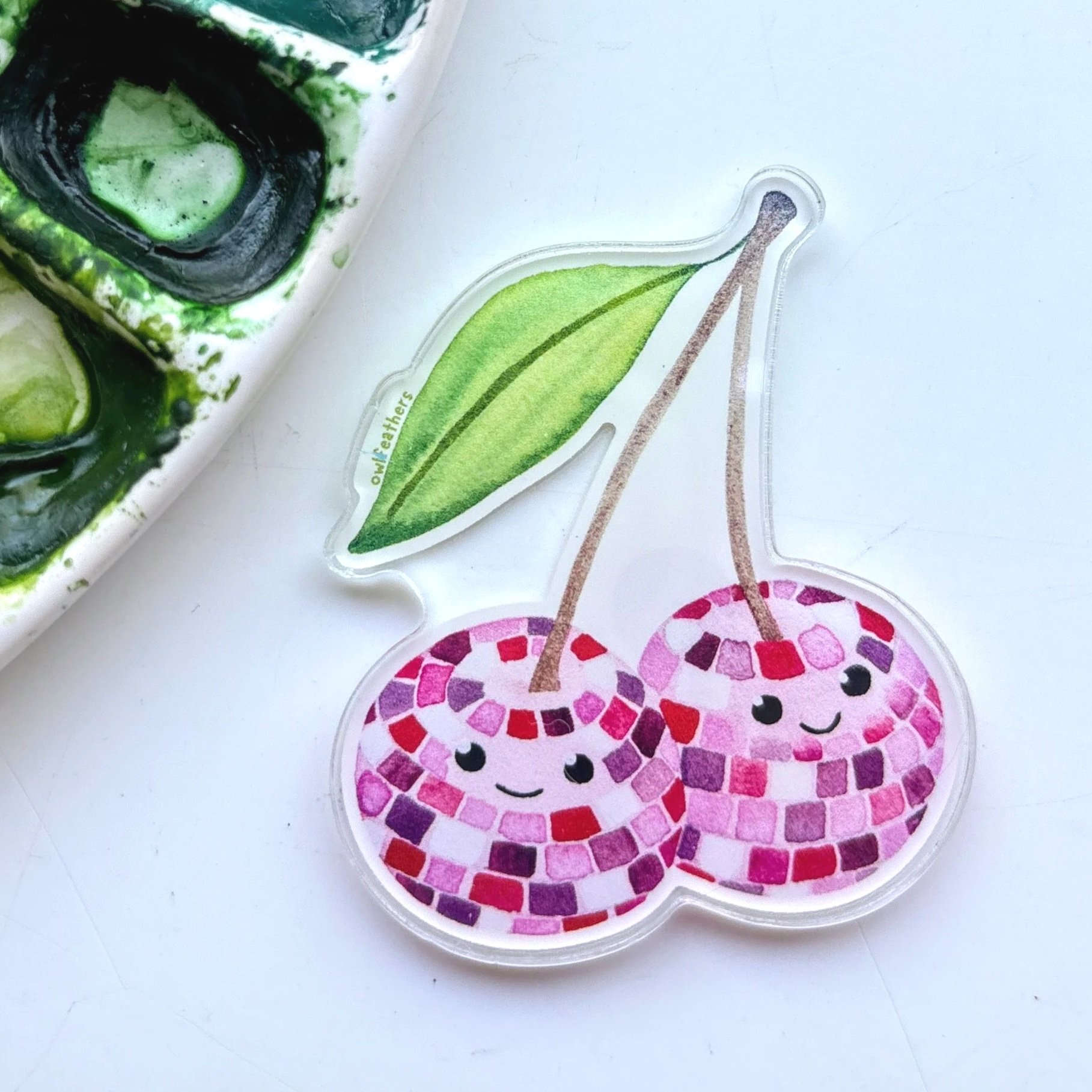 Disco Cherry Acrylic Magnet