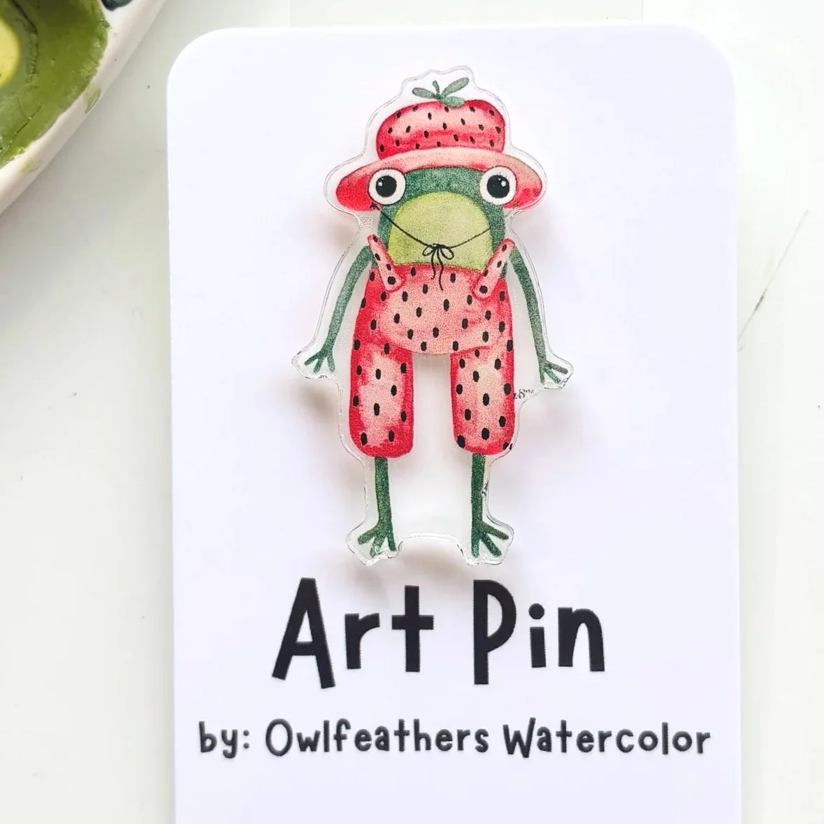 Strawberry Frog Pin