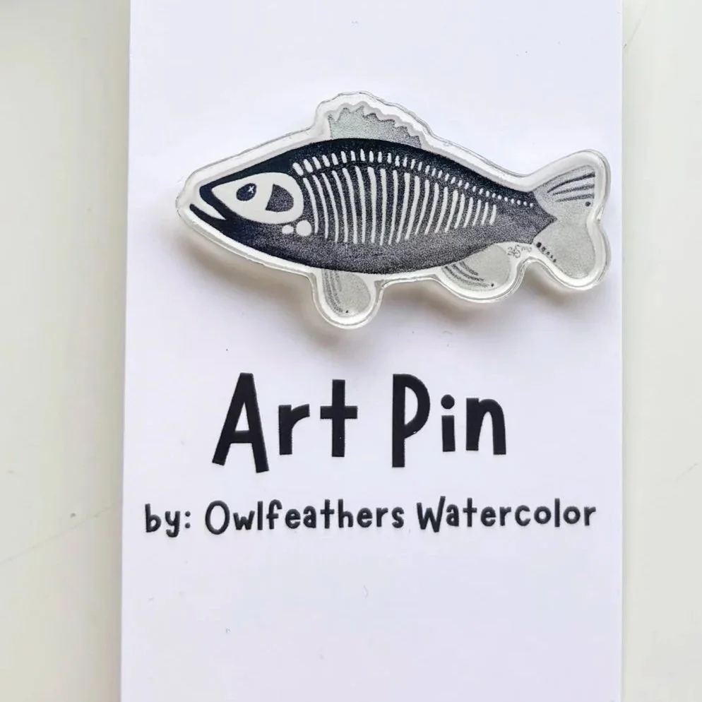Skeleton Fish Pin