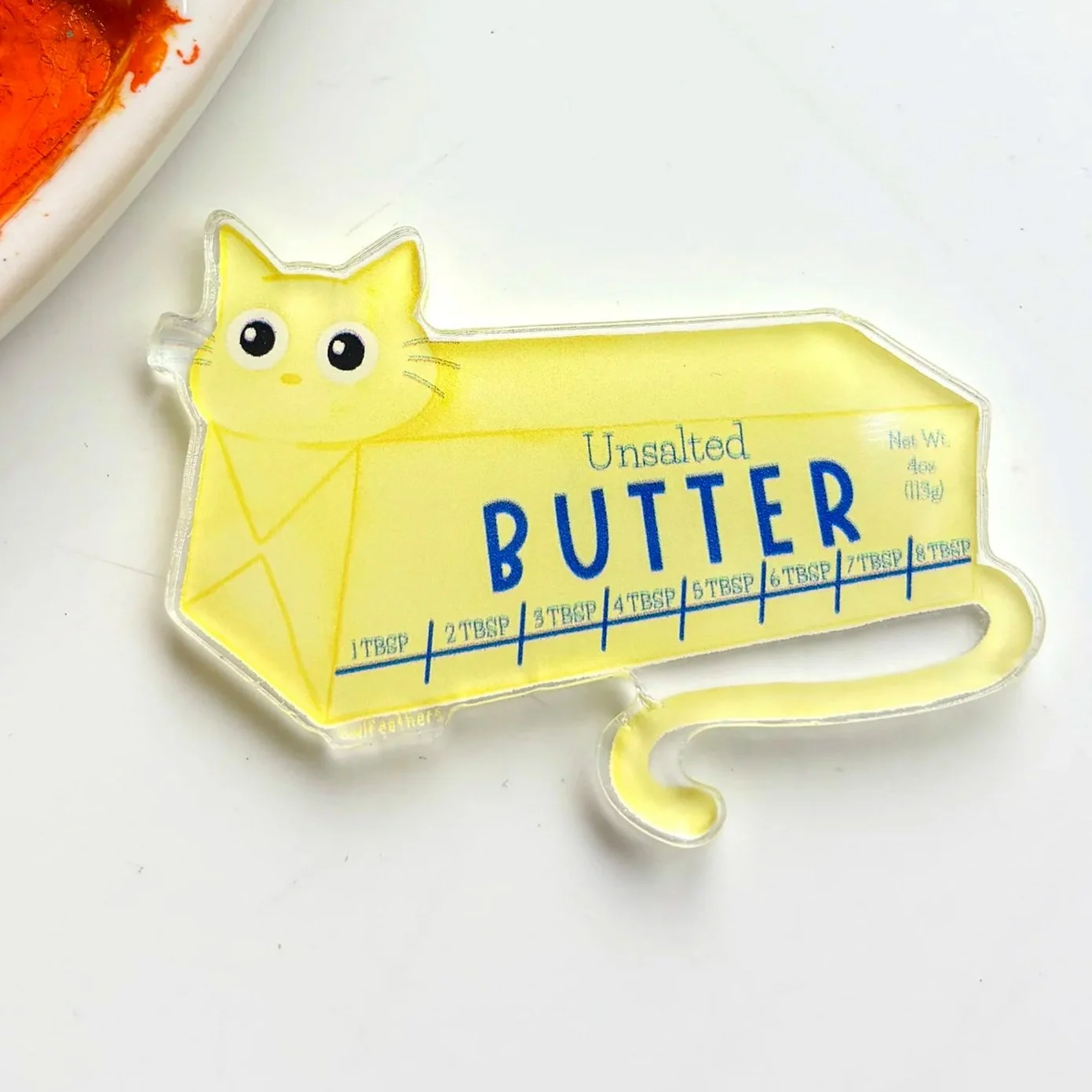 Cat Butter Acrylic Magnet