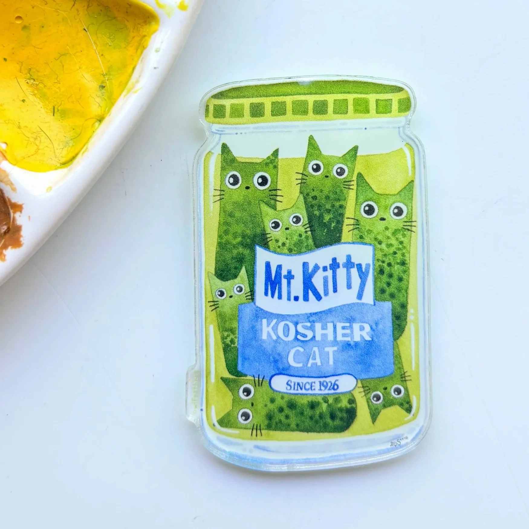 Cat Pickle Acrylic Magnet