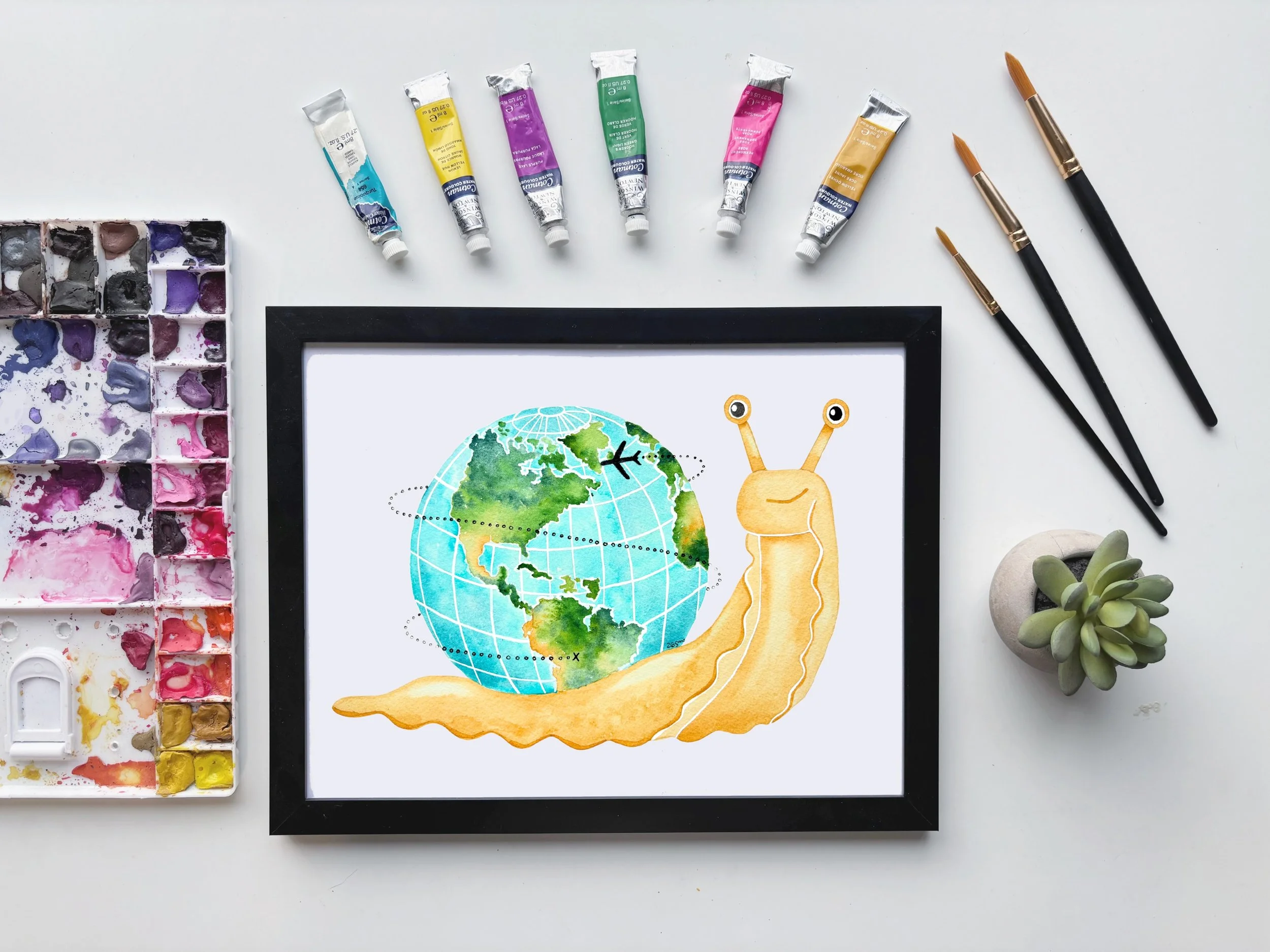 Snail Globe Print
