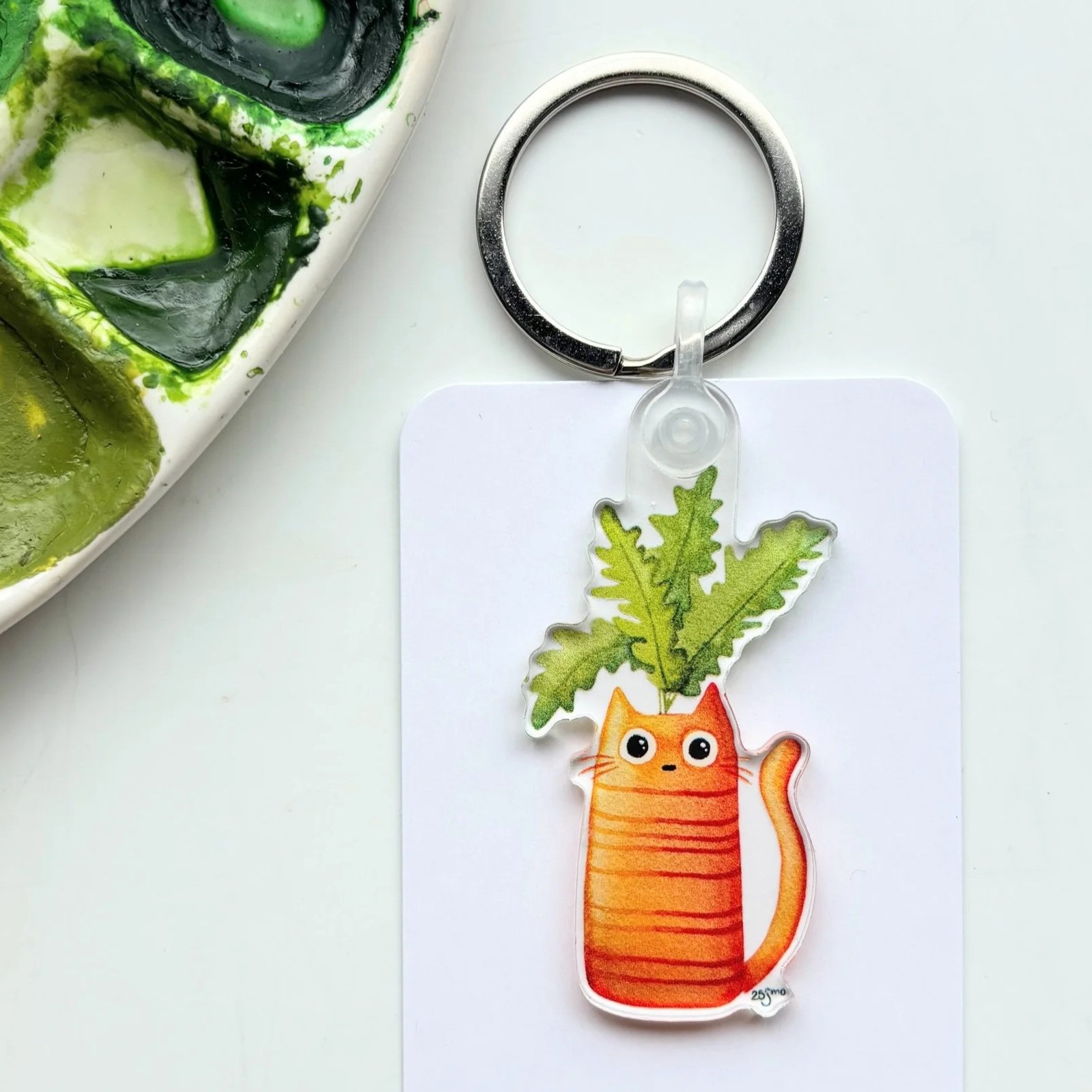 Cat Carrot Keychain