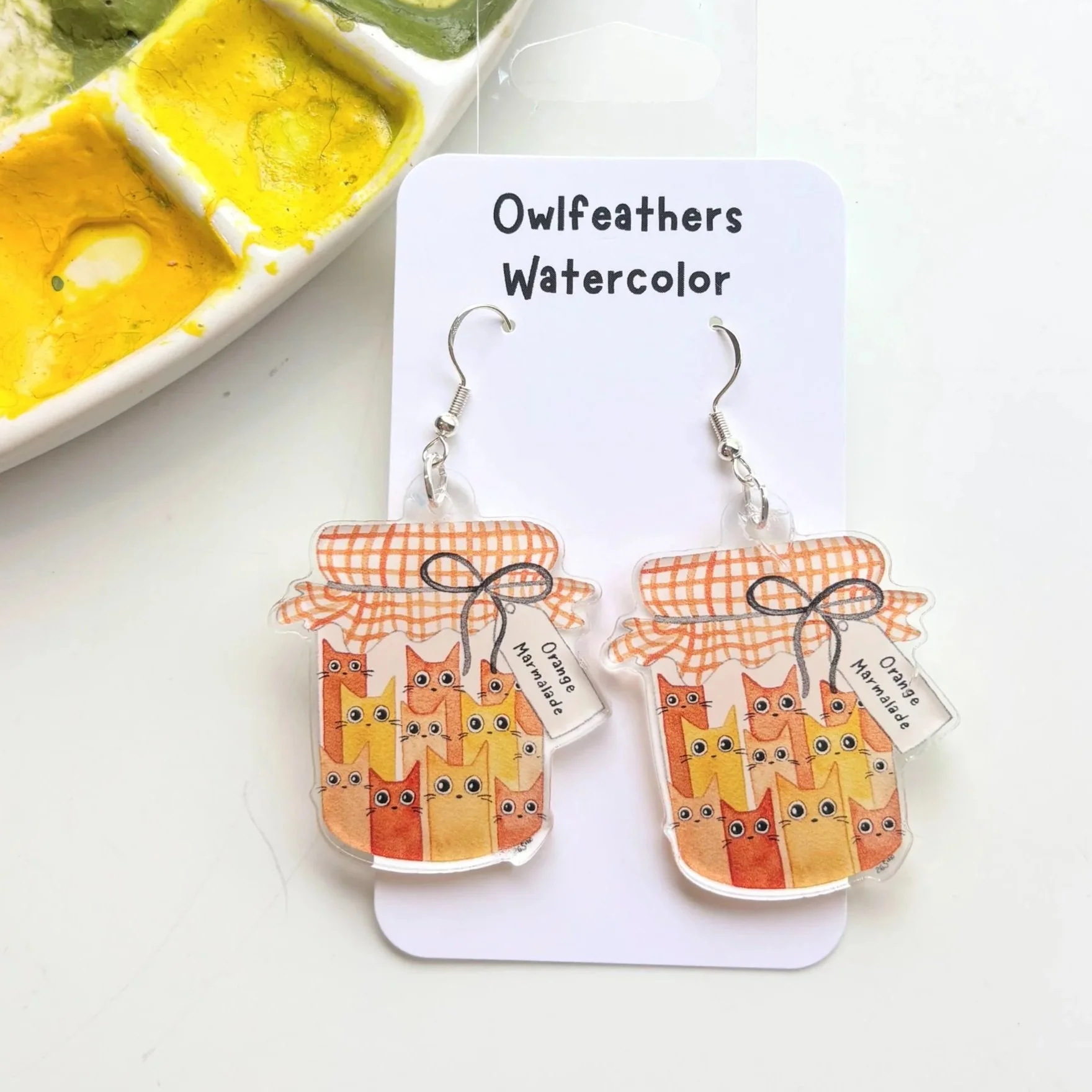 Orange Marmalade Cat Earrings