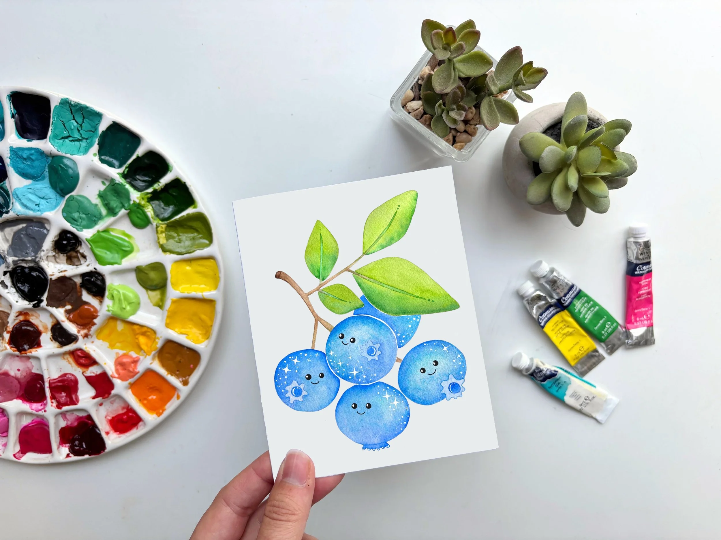 Blueberry Sparkles Greeting Card