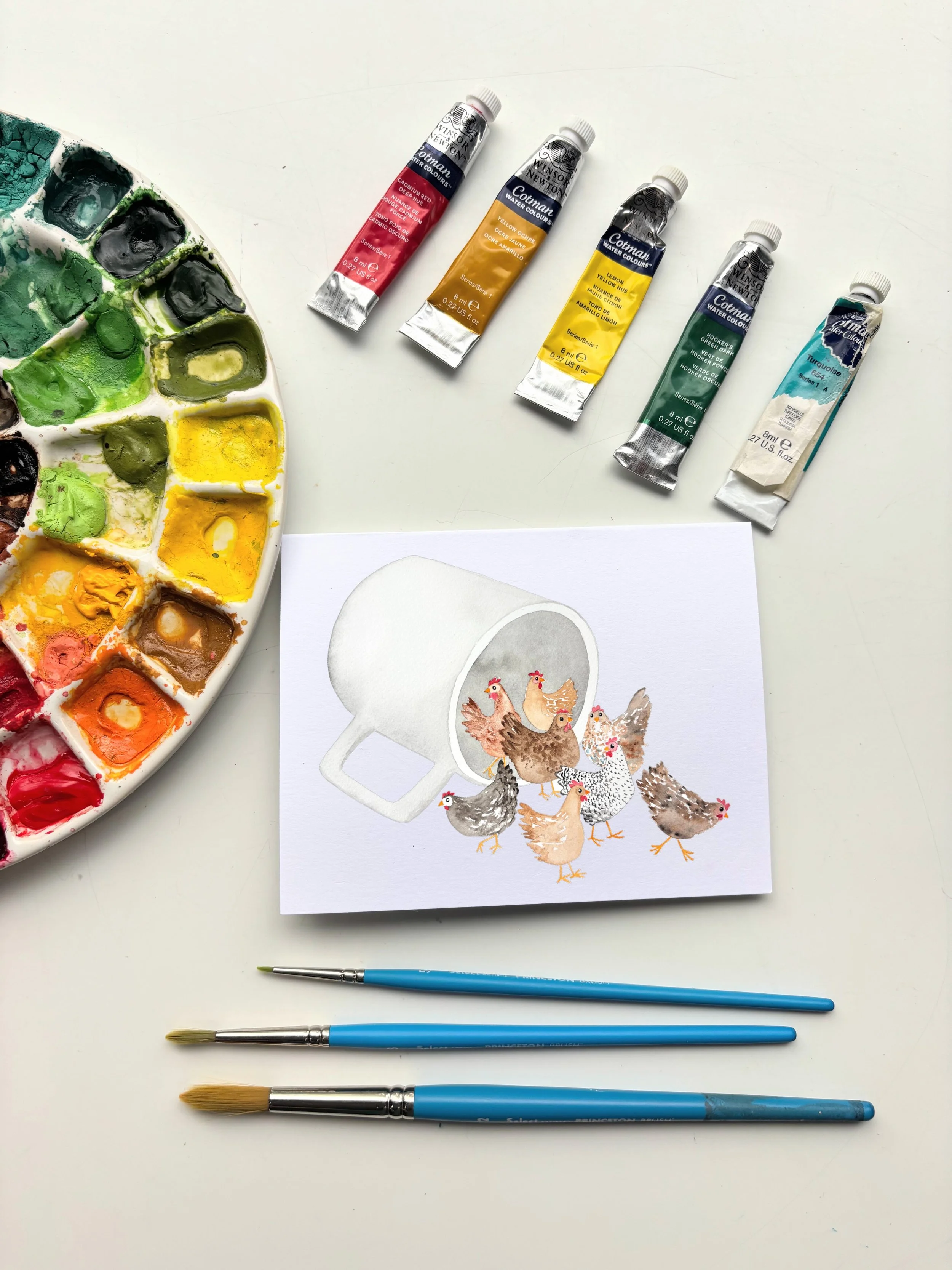 Chicken Coffee Greeting Card 2.jpg