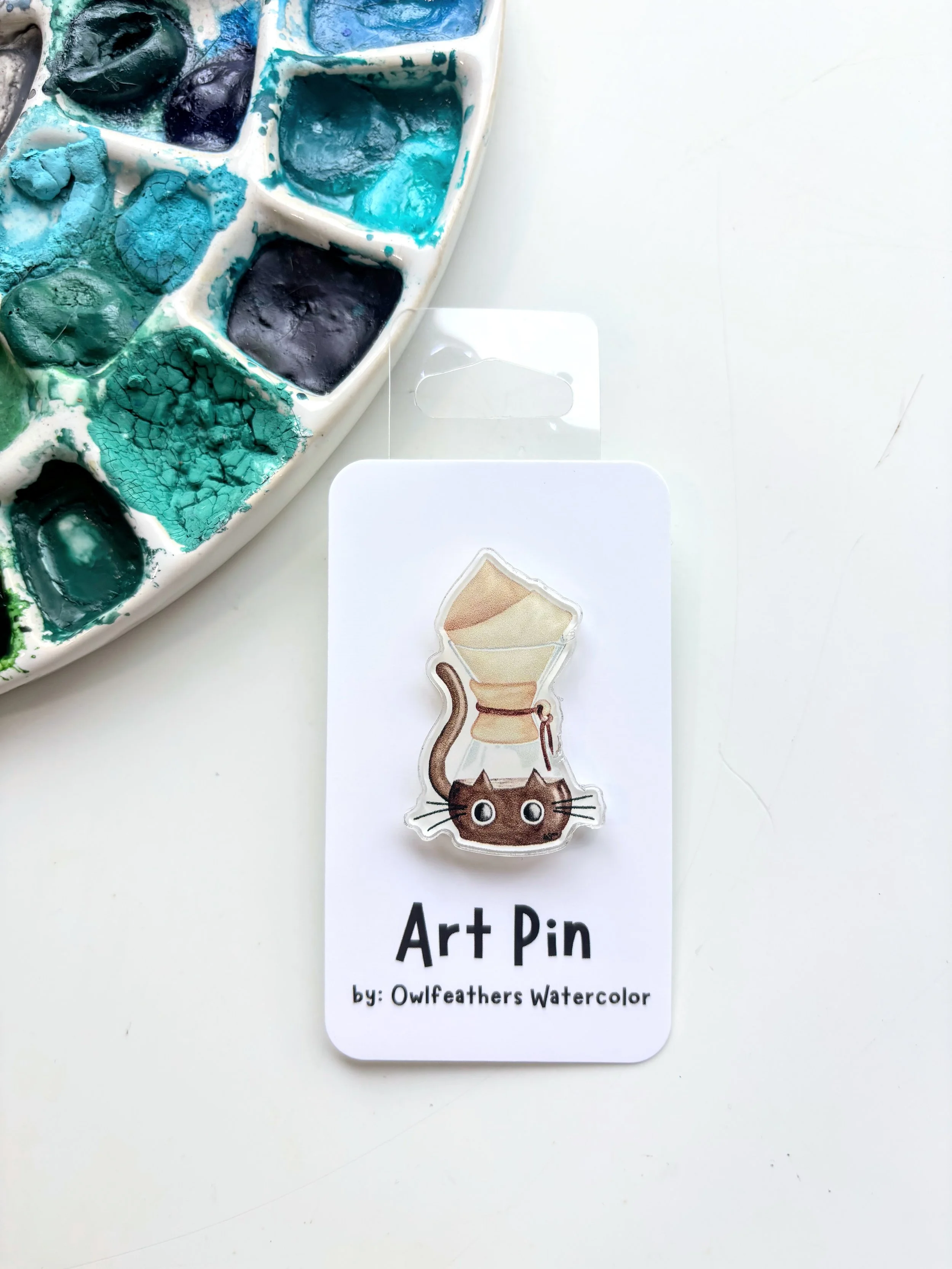 Cat Coffee Pin