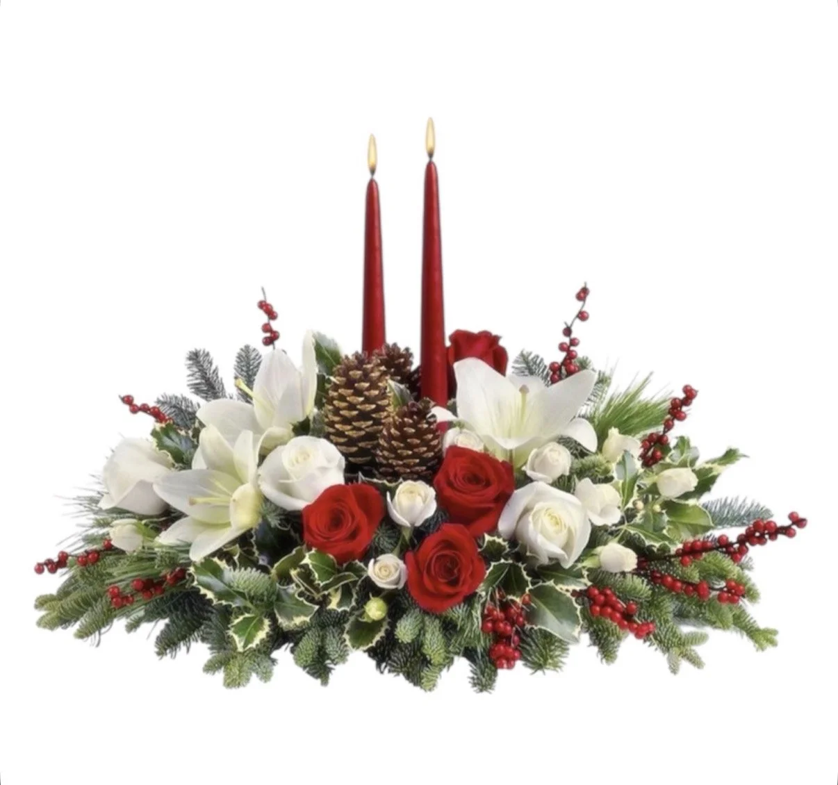 Candlelight Christmas Centerpiece
