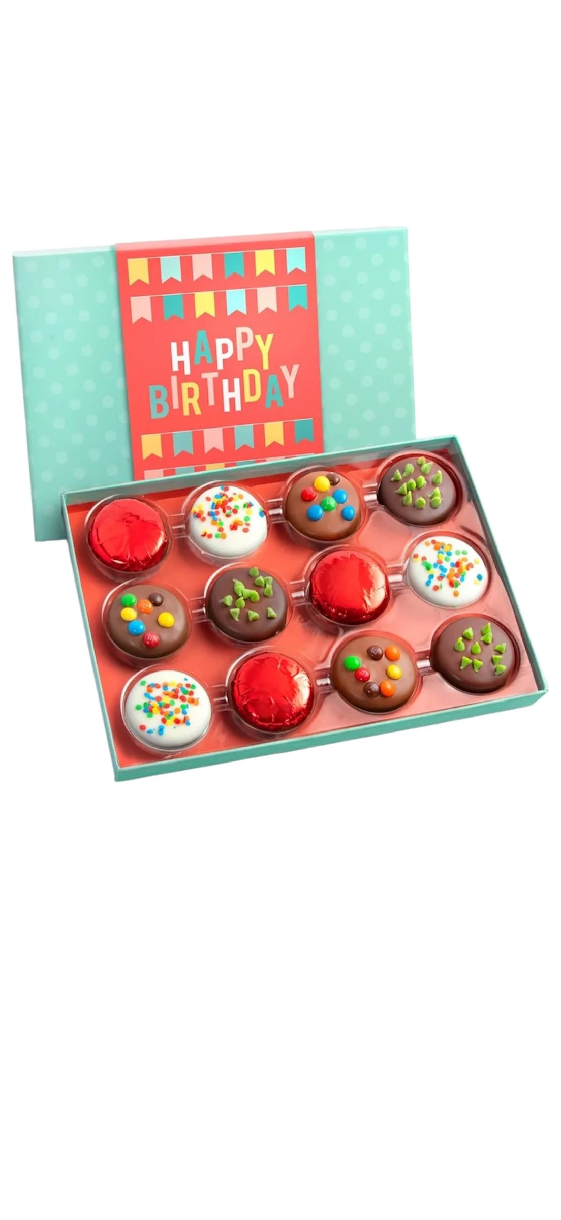 Happy Birthday Chocolate covered Cookies