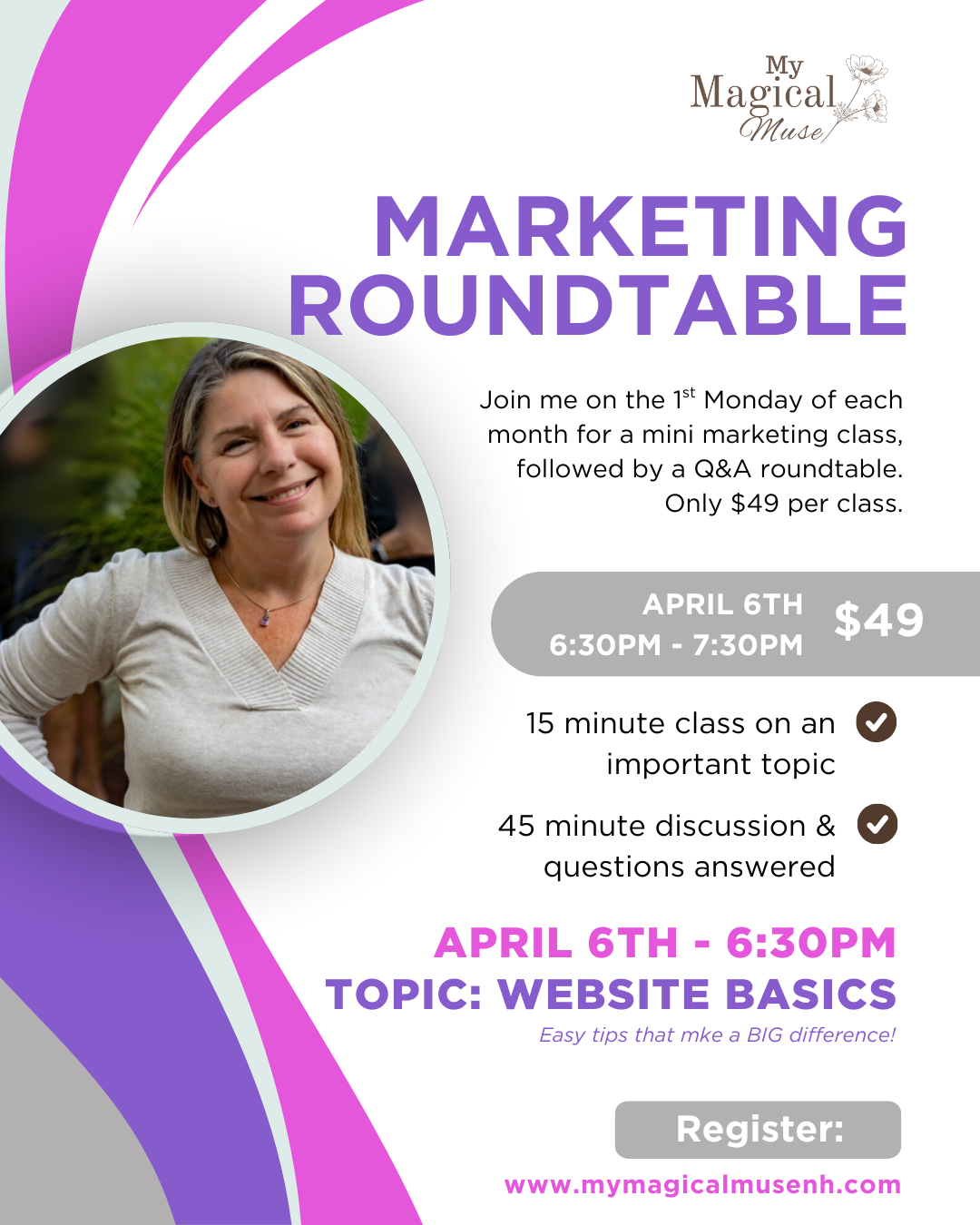 Marketing Roundtable: Website Basics - April 6th