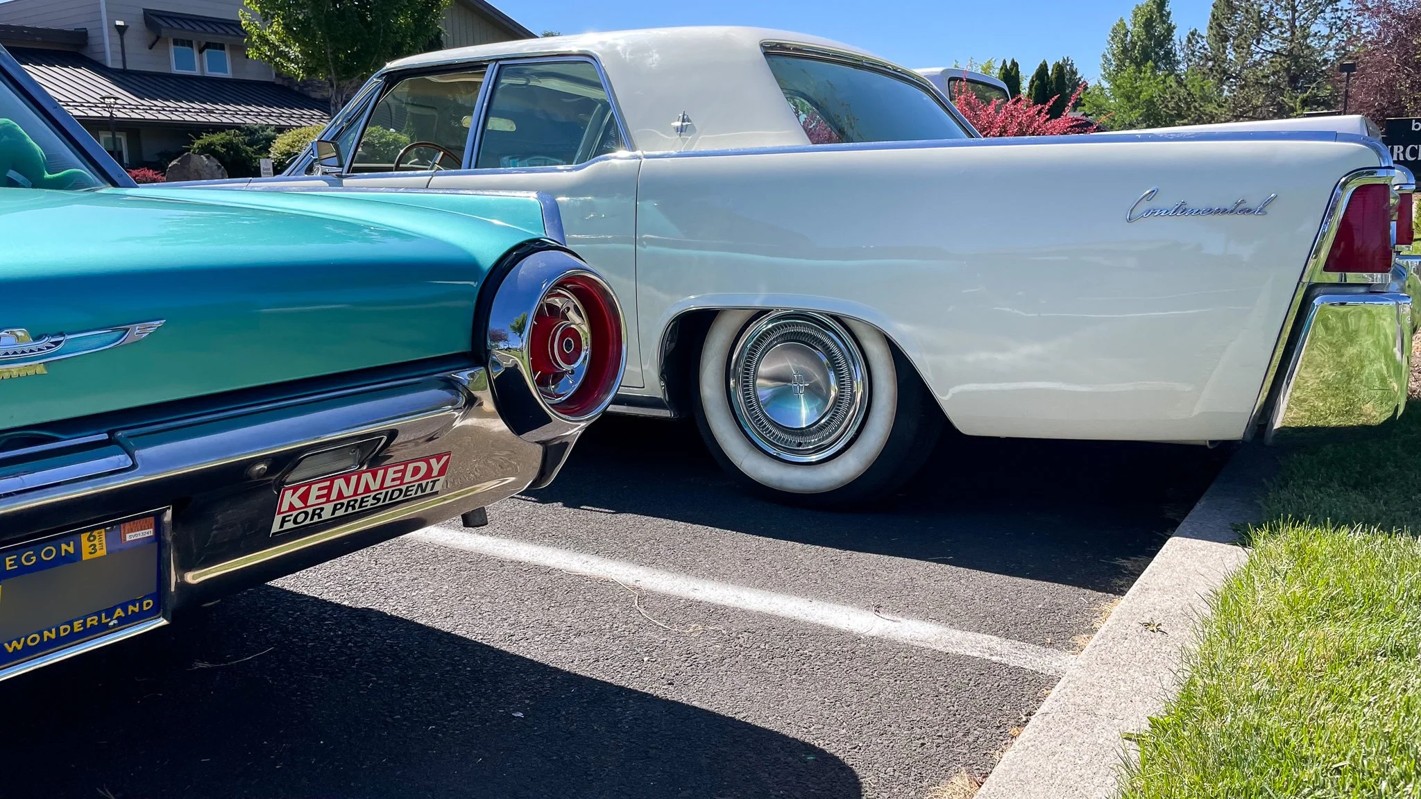 1963 Ford Thunderbird and Lincoln Continental Bend Cars & Coffee on 27th St first Saturdays rear.jpg