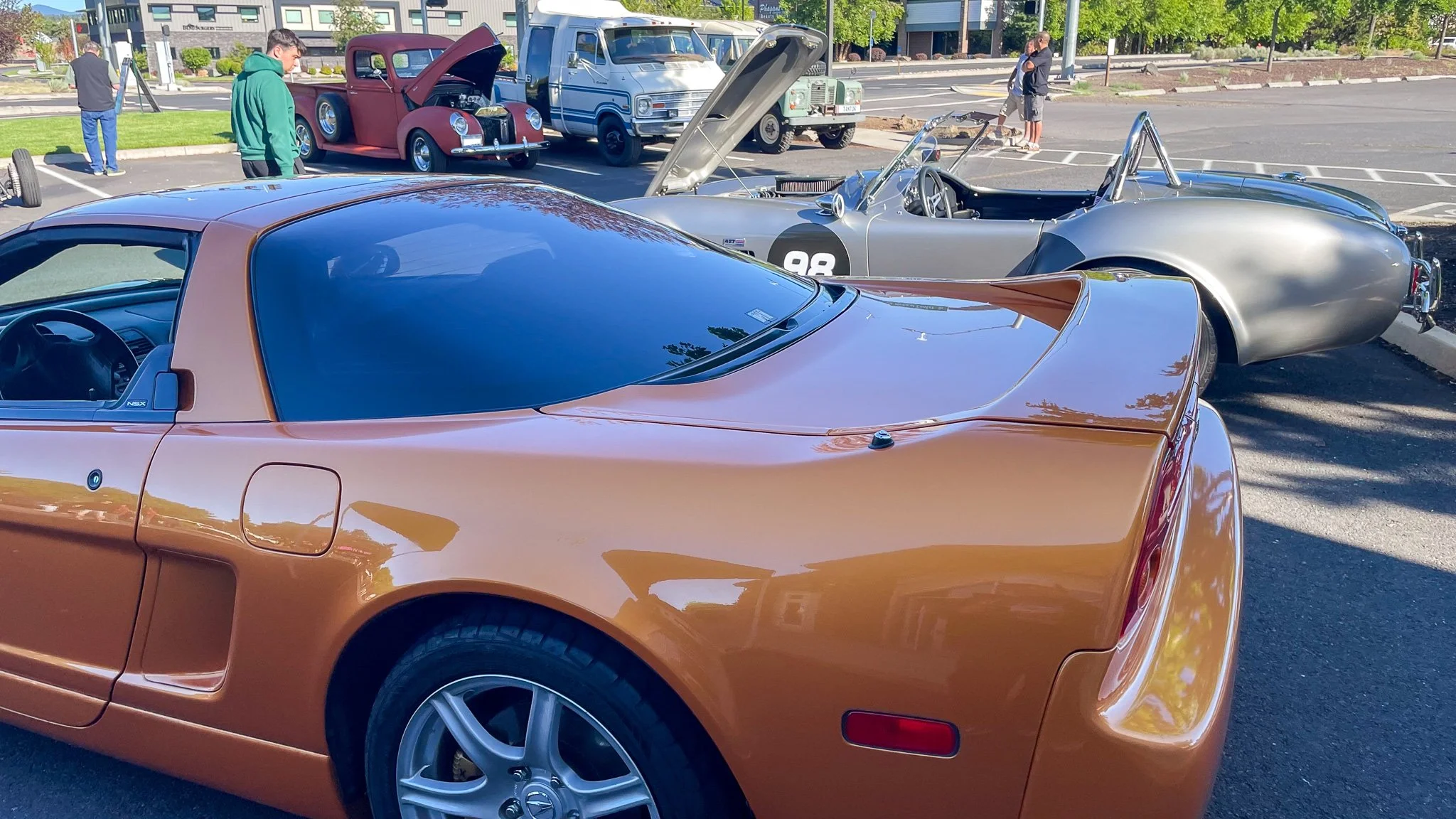 Acura NSX orange and Shelby Cobra Bend Oregon Cars and Coffee.jpg