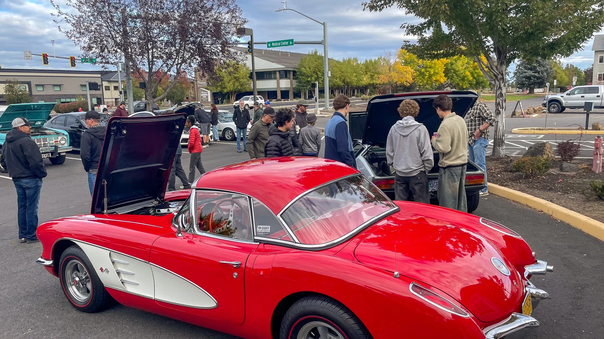 Bend Cars and Coffee Corvette red 1960s.jpg
