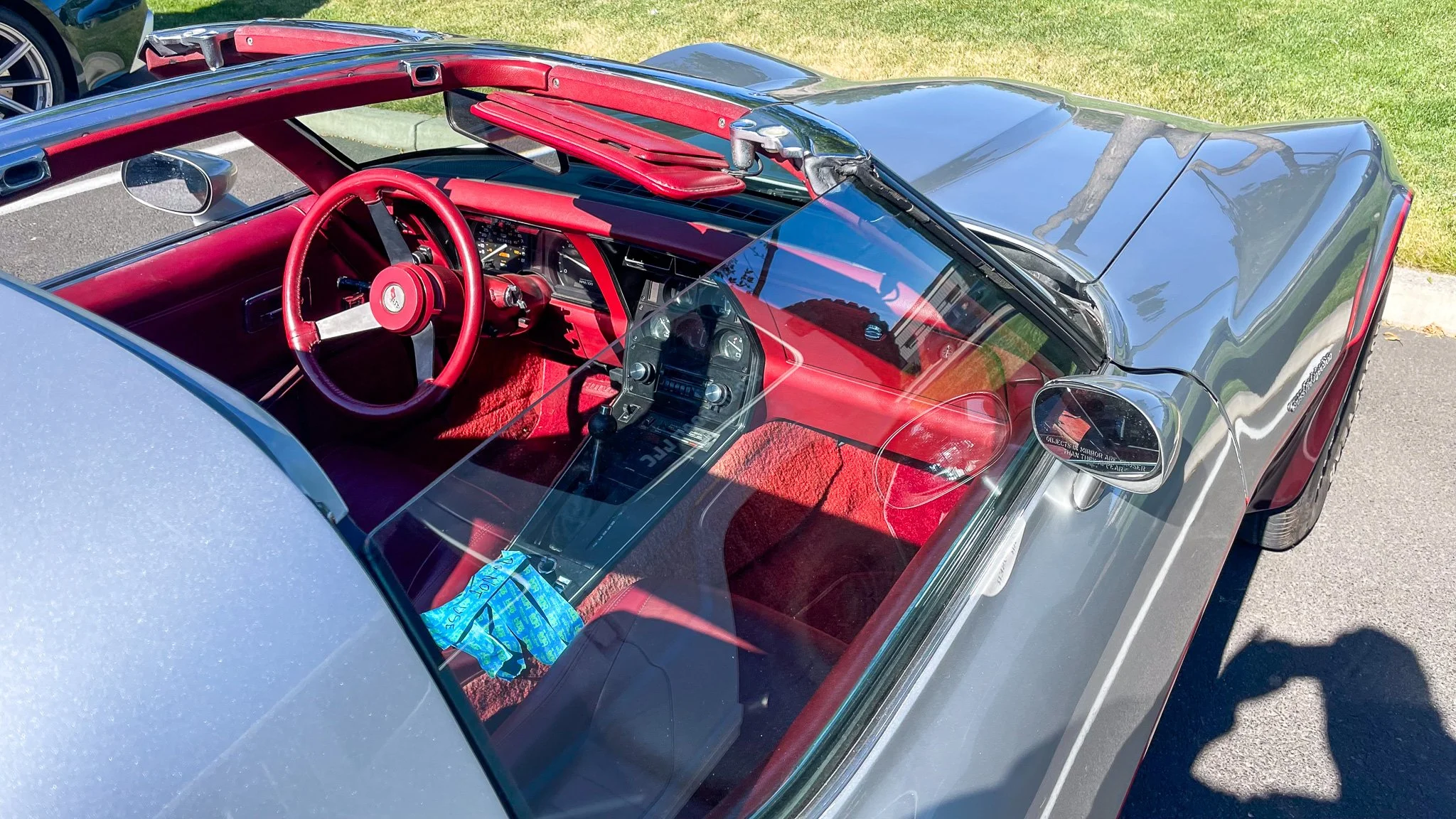 Bend Cars & Coffee 1970s 1980s Corvette red interior .jpg