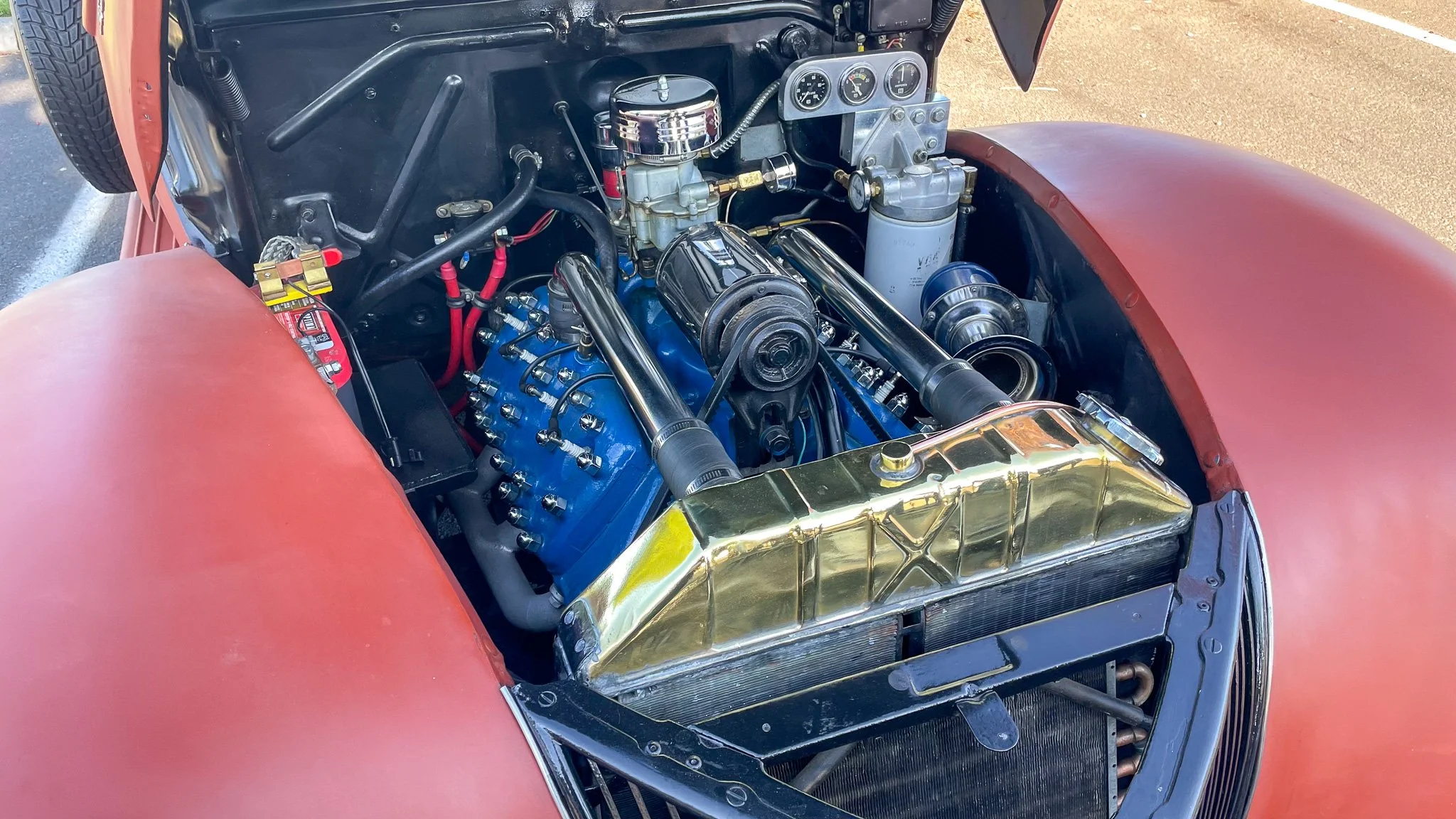 Vintage Ford Truck engine Bend Oregon Cars and Coffee.jpg