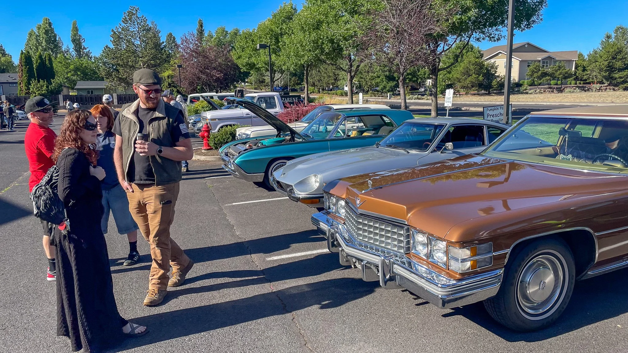 Bend Cars and Coffee on 27th street Vintage gold Cadillac.jpg