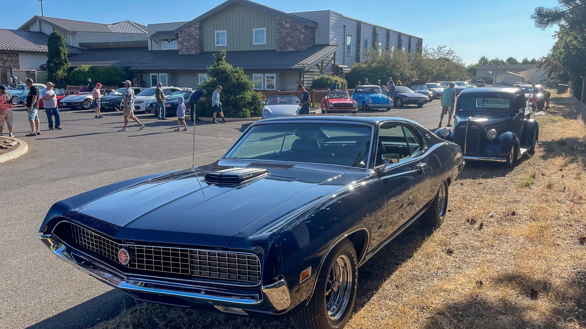 August 2025 Bend Cars and Coffee on 27th Street overflowing with classic cars.jpg