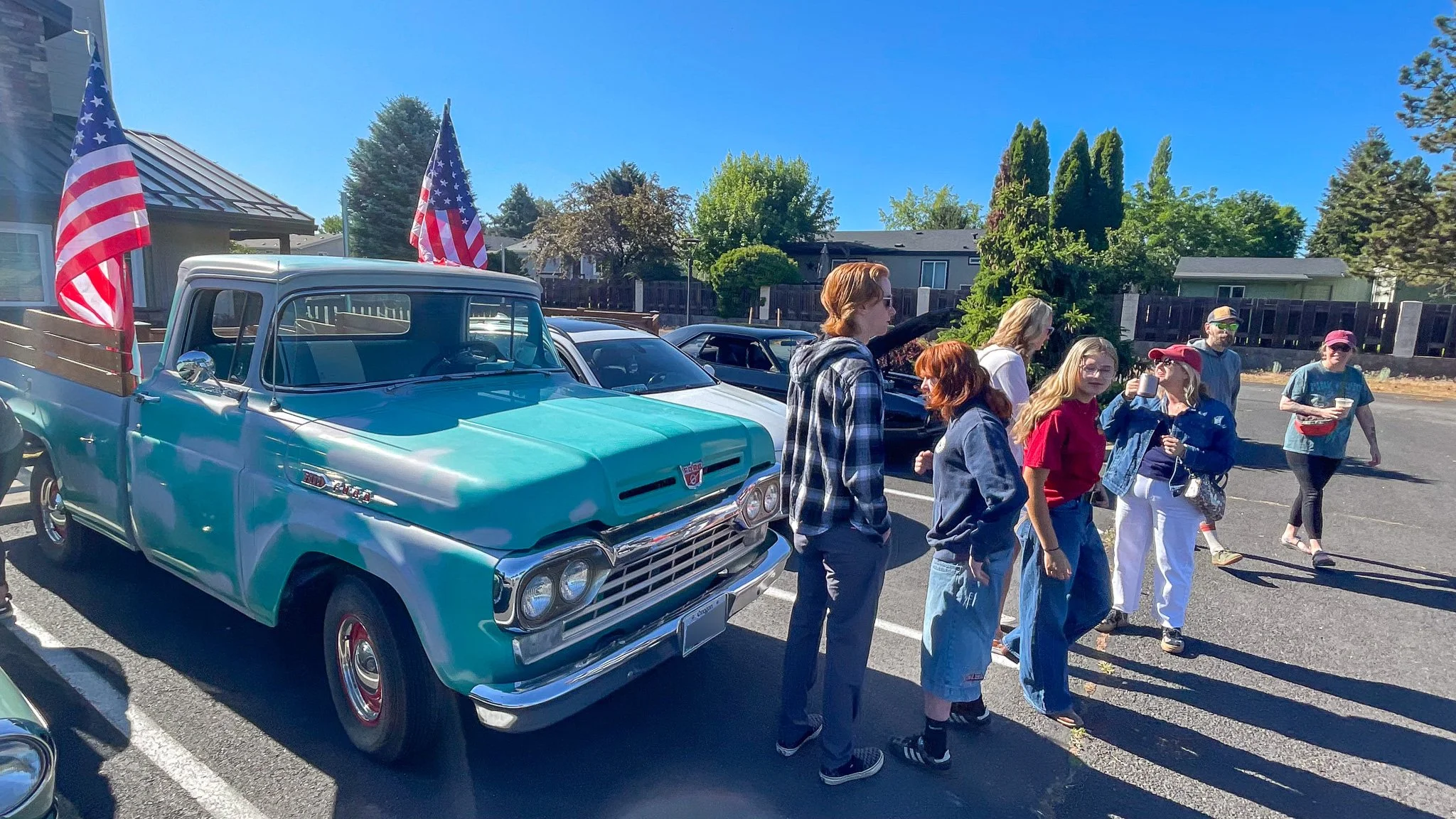 crowd at euro Car Club Triumph TR at Bend Cars & Coffee on 27th Street 1st SATURDAYS.jpg