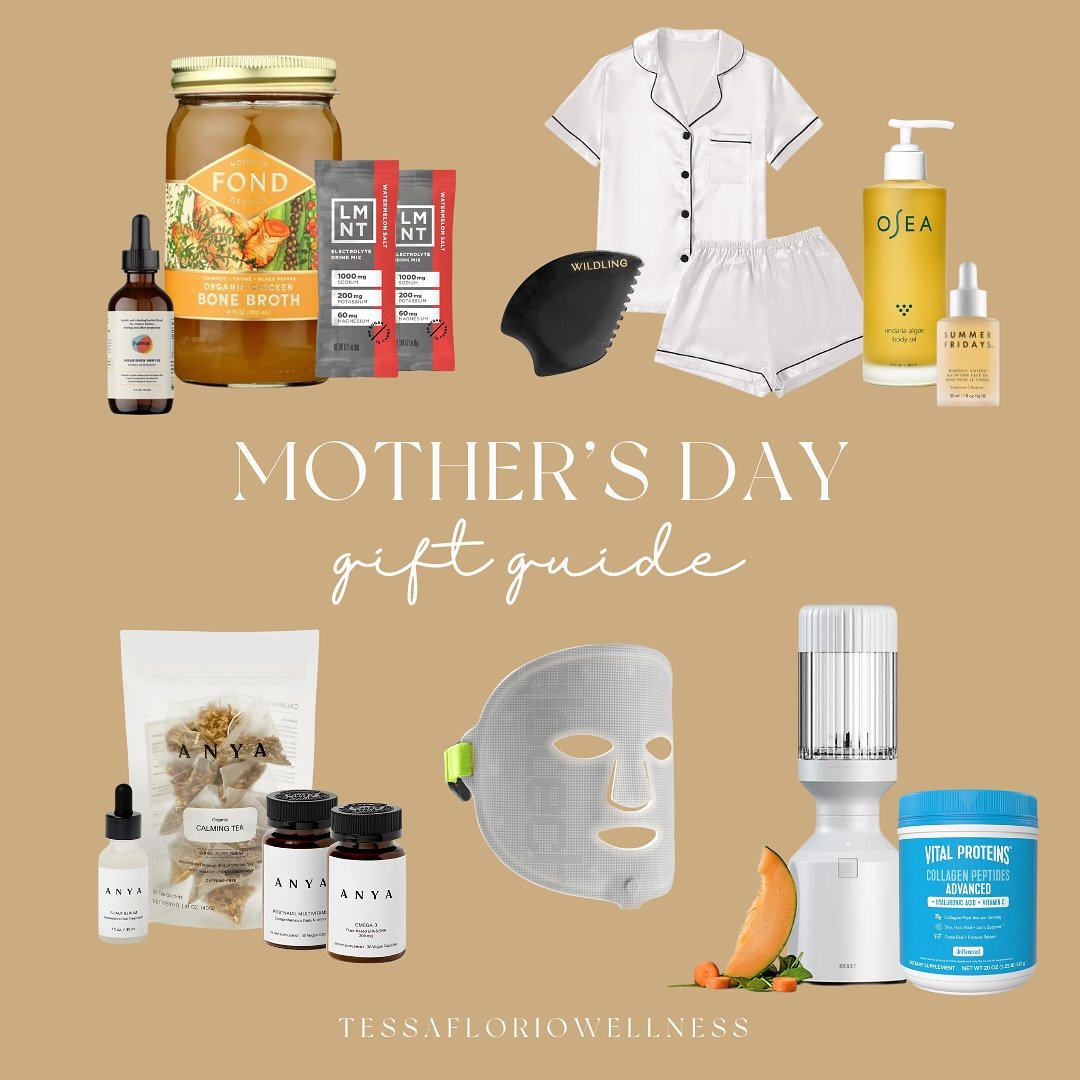 This curated gift guide is guaranteed to make your mom smile this mother&rsquo;s day. From wellness to postpartum gifts, we have you covered! 🥰

@fondbonebroth - My personal favorite!
@drinklmnt Electrolytes or @redmondrelyte 
@thisis.anya Recovery 
