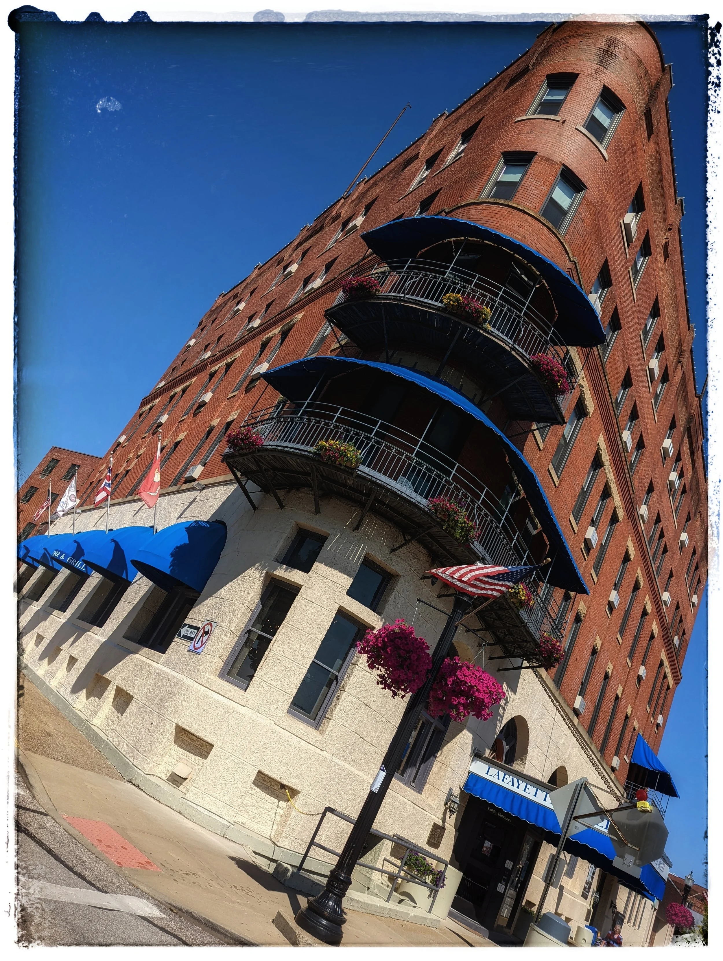The Historic LaFayette Hotel in downtown Marietta, OH.