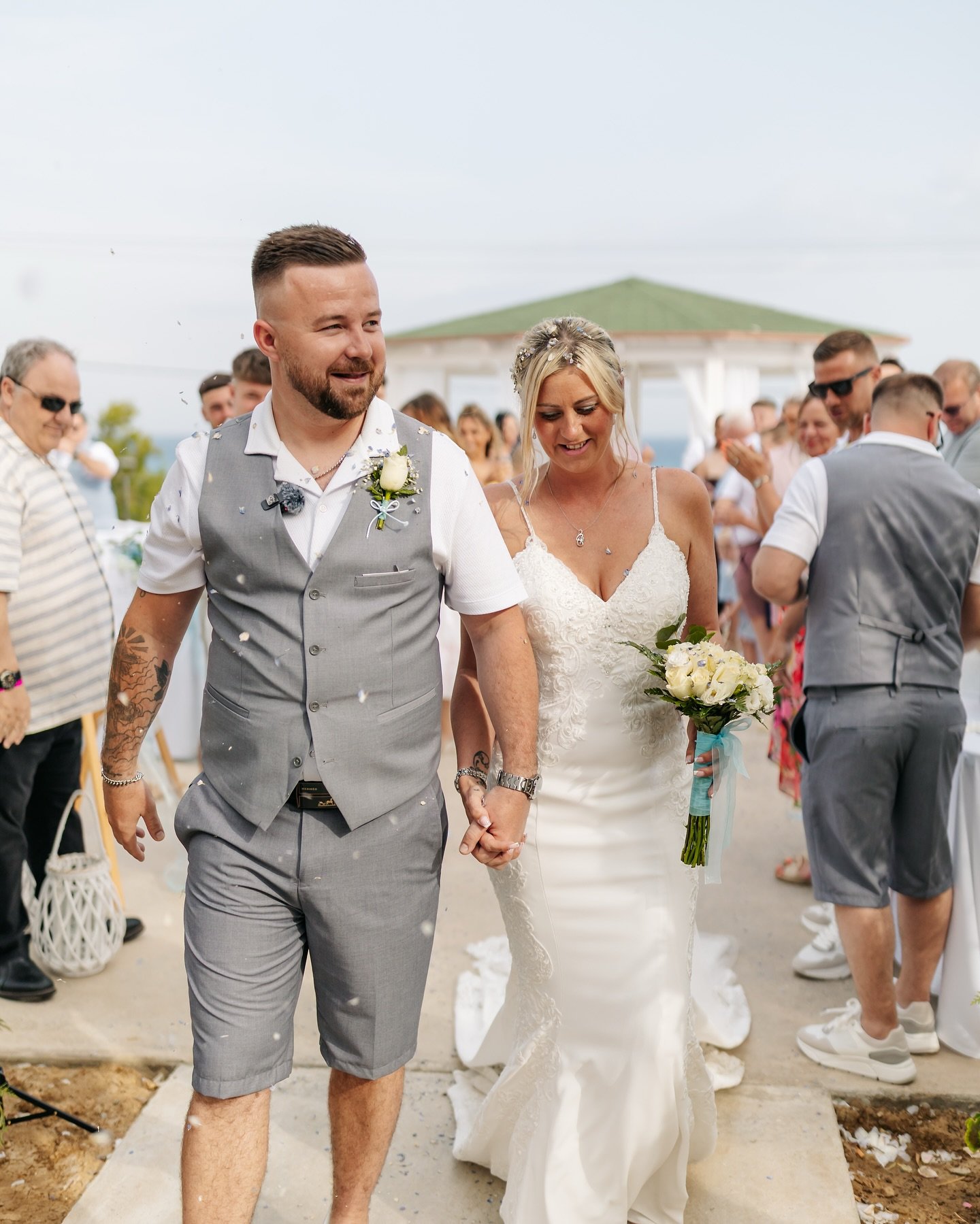 One year ago today we were in gorgeous Kos,Greece to capture the wedding of @hayley_baker85 &amp; @lukebaker428 ✨ 

The first time we travelled abroad to work for a wedding and what a time we had! 

Wishing you both a lovely 1st Anniversary as Mr &am