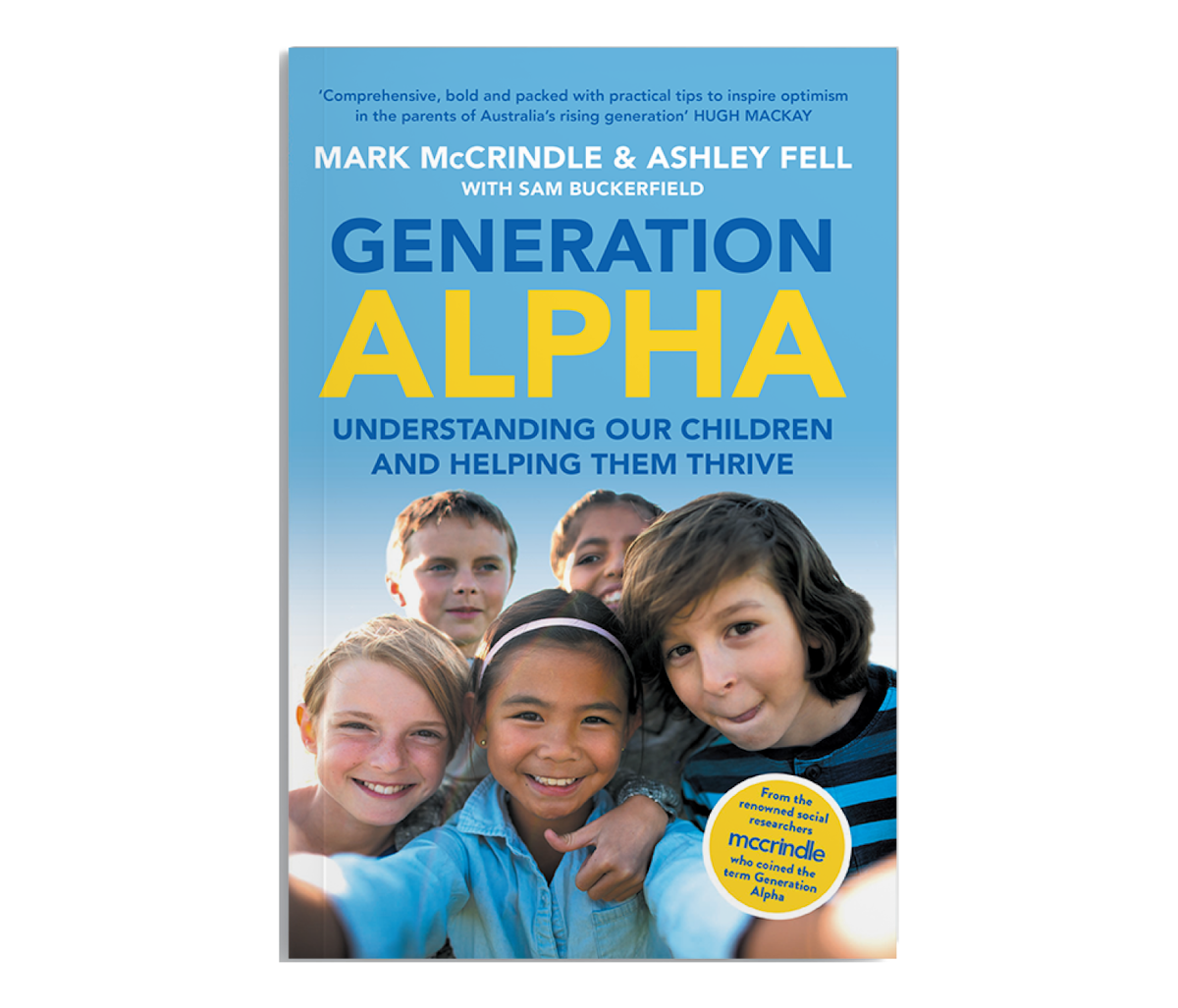 The book Generation Alpha by Ashley Fell, providing research-backed insights for leaders, educators, and parents on the future of the next generation.