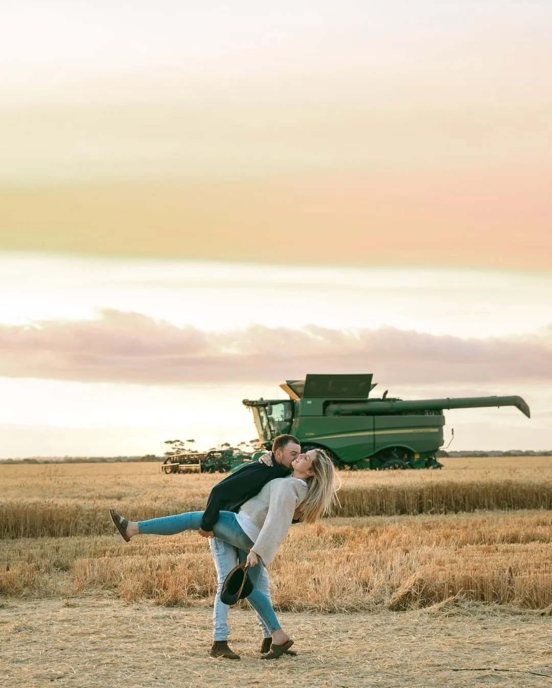 It&rsquo;s time to give this gorgeous couple a moment to shine. We were lucky to get a beautiful, soft golden hour out in the paddocks with this lovely family to celebrate a special milestone. With their two boys, we played in the sheds, climbed in t