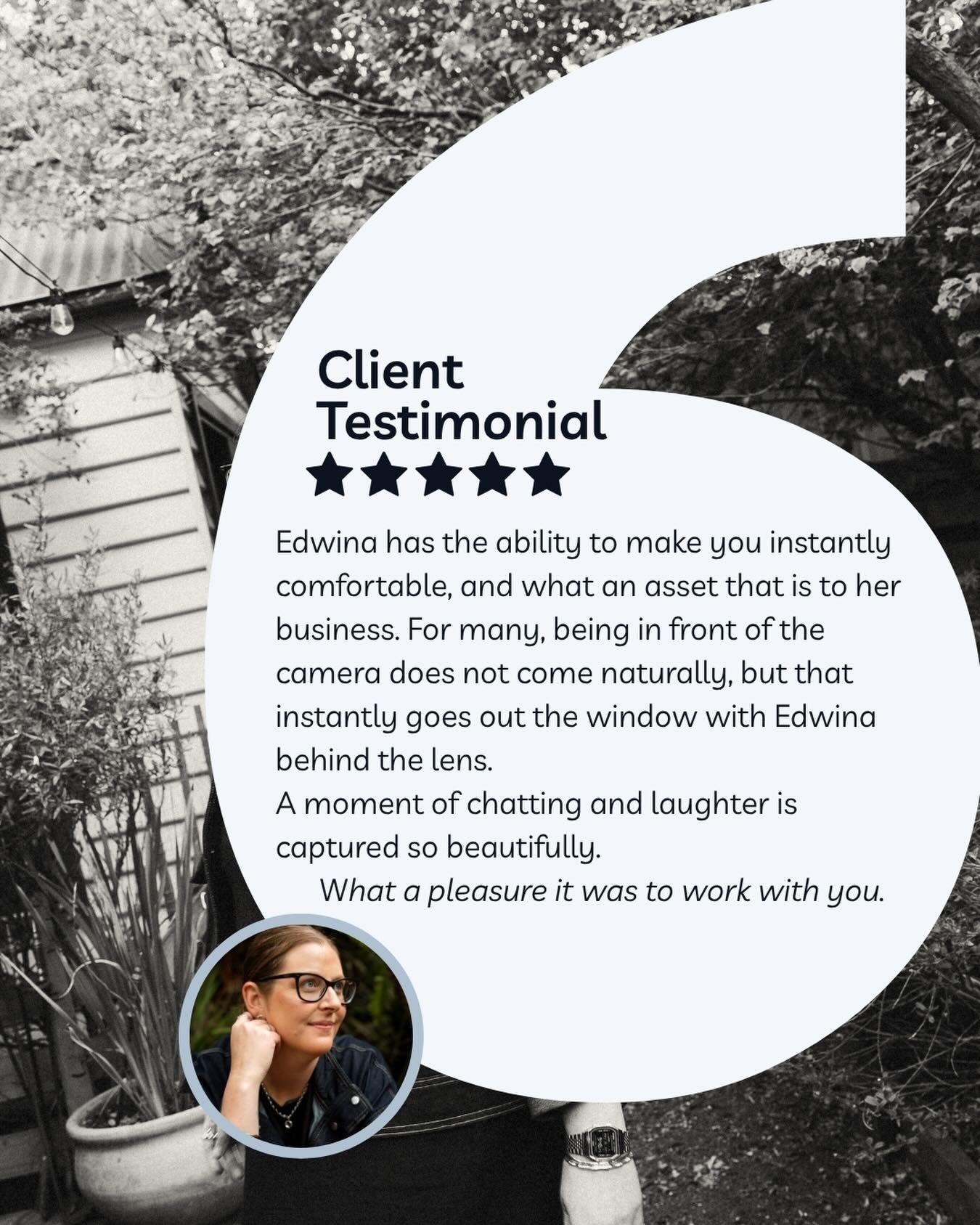 Thank you for these kind words 😊

Honestly... being your branding photographer means:

✨I&rsquo;ll hype you up

✨I&rsquo;ll say &ldquo;this is the last one&ldquo;... and then take 27
more

✨I&rsquo;ll probably fix your hair without asking

✨Most wom