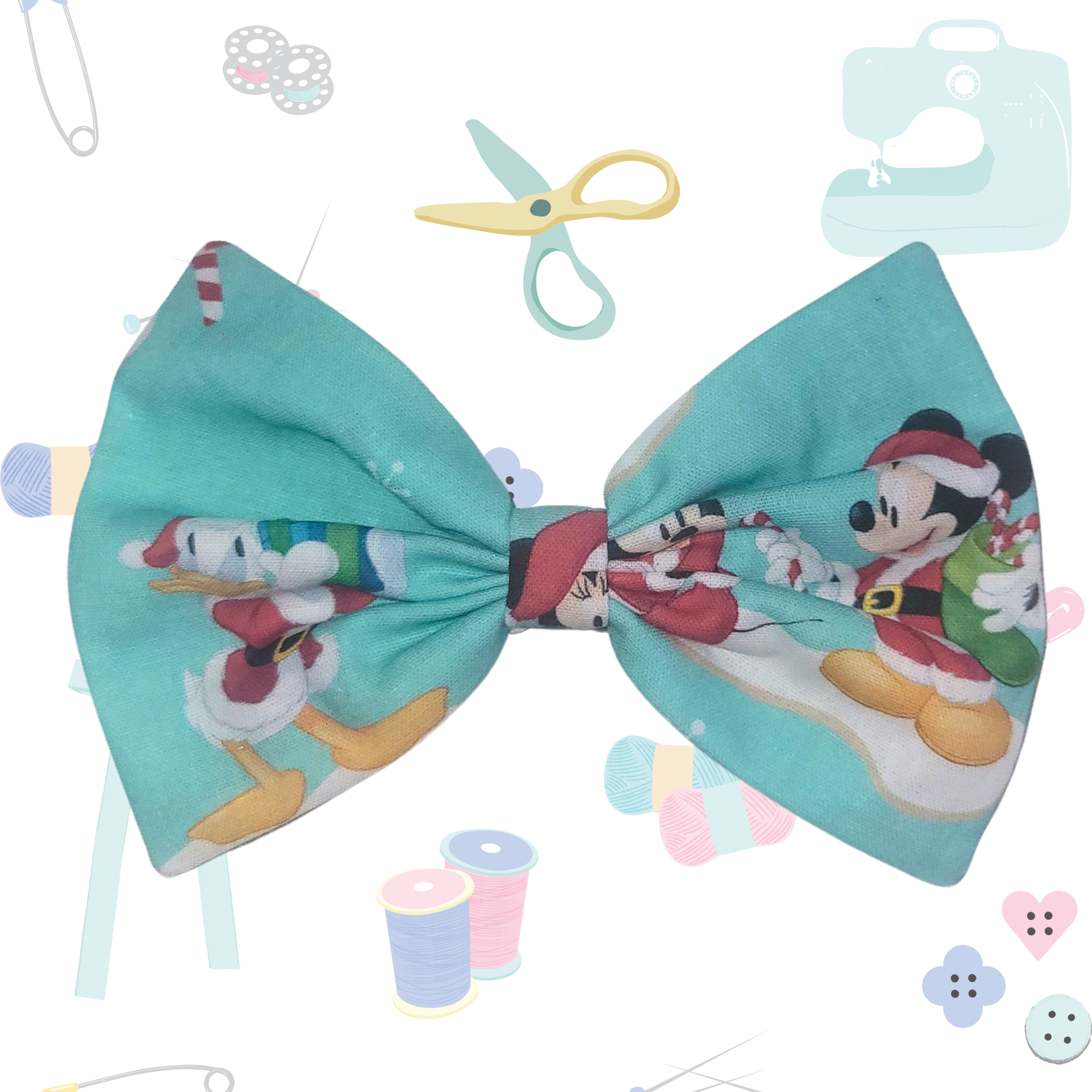 Small Single Bow - Teal Mouse