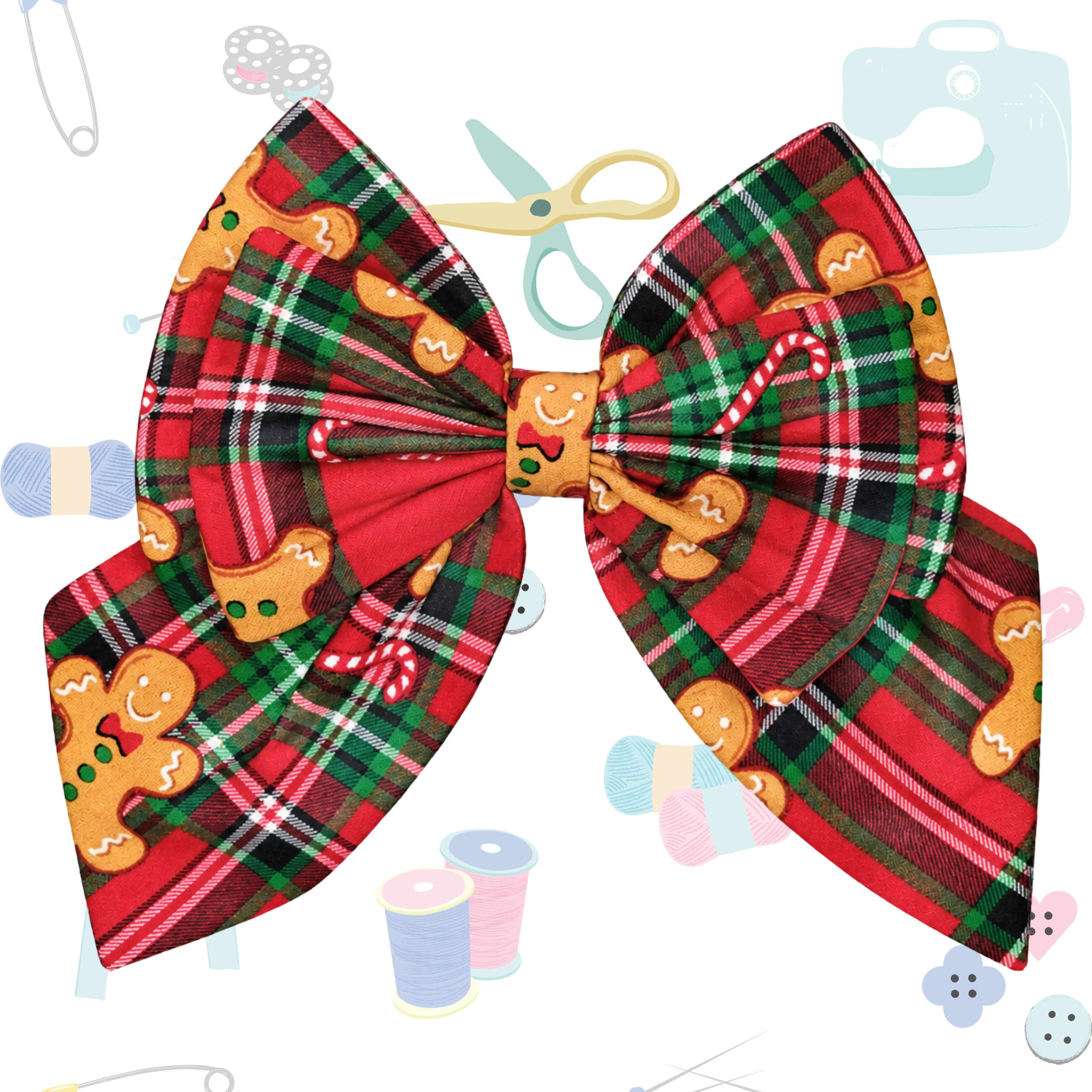 Standard Sailor Bow - Tartan Gingerbread