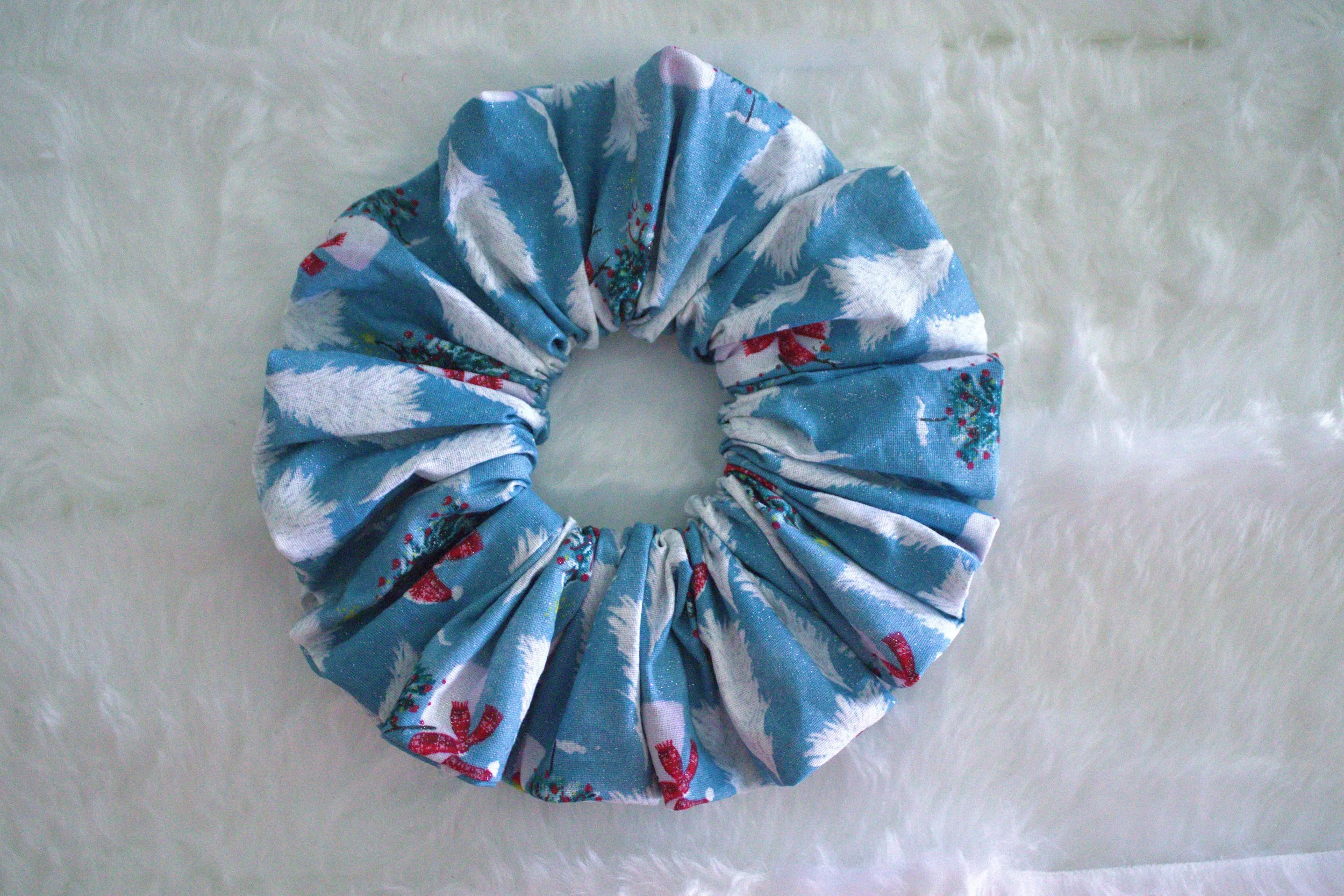 Chunky Scrunchie - Snow Forest